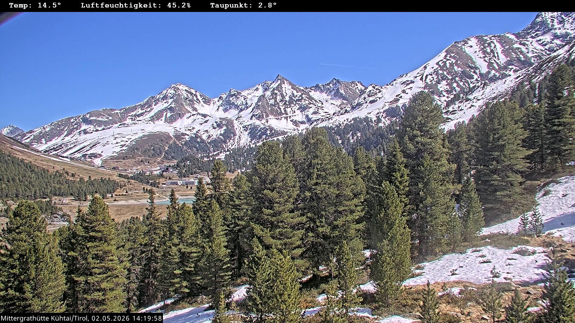 Archiv Foto Webcam Mittergrathütte in Tirol