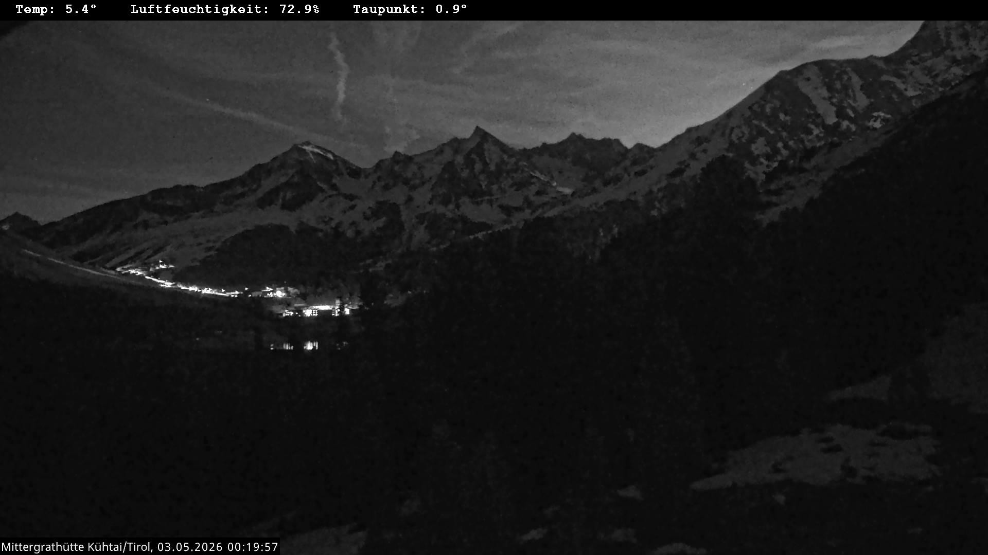 Archiv Foto Webcam Mittergrathütte in Tirol