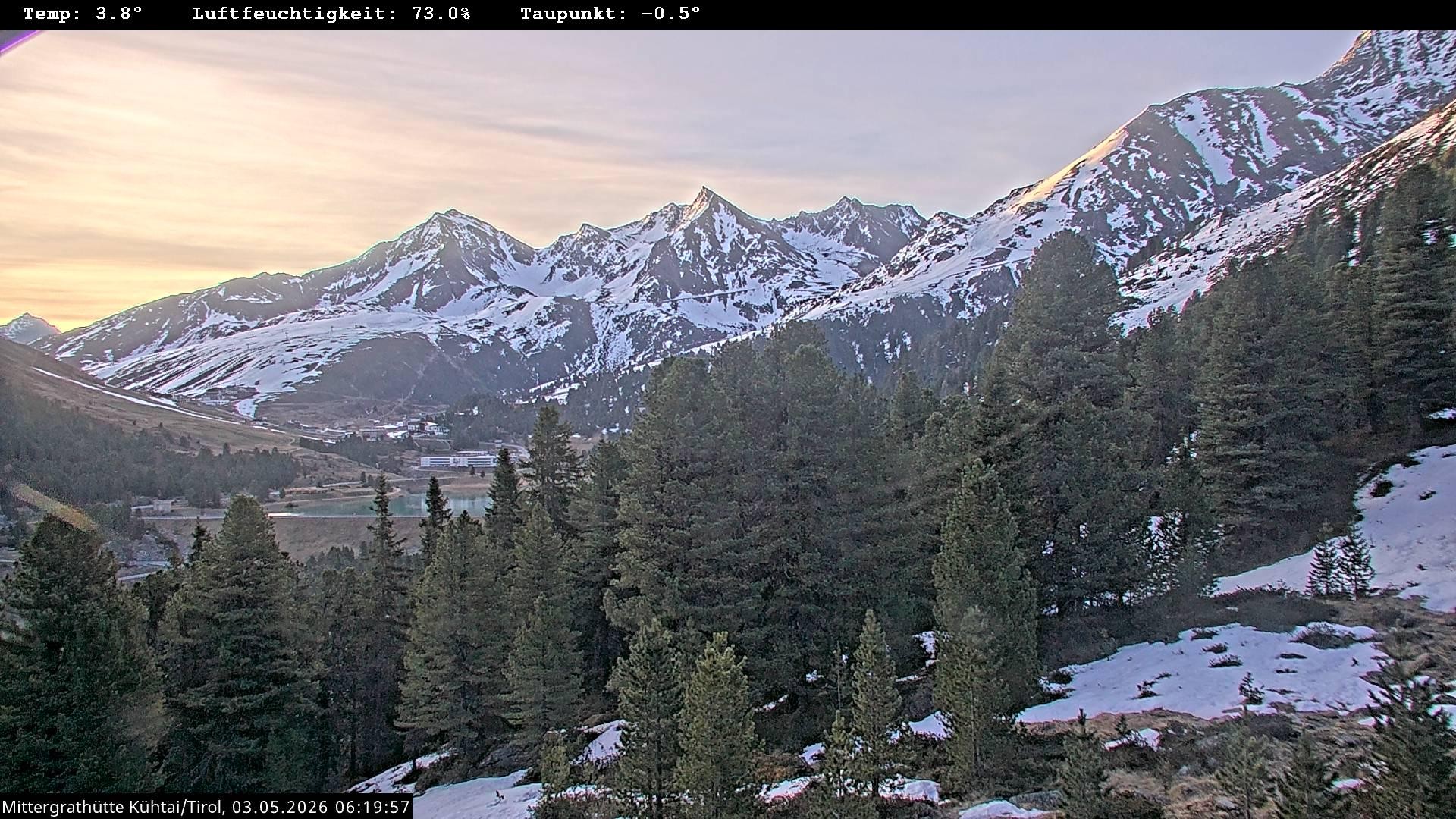 Archiv Foto Webcam Mittergrathütte in Tirol