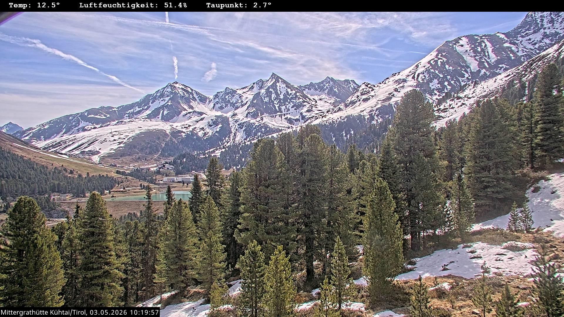 Archiv Foto Webcam Mittergrathütte in Tirol