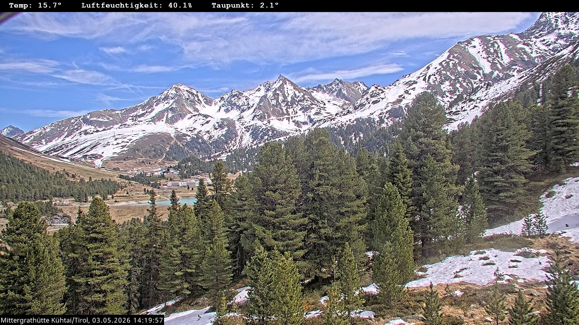 Archiv Foto Webcam Mittergrathütte in Tirol