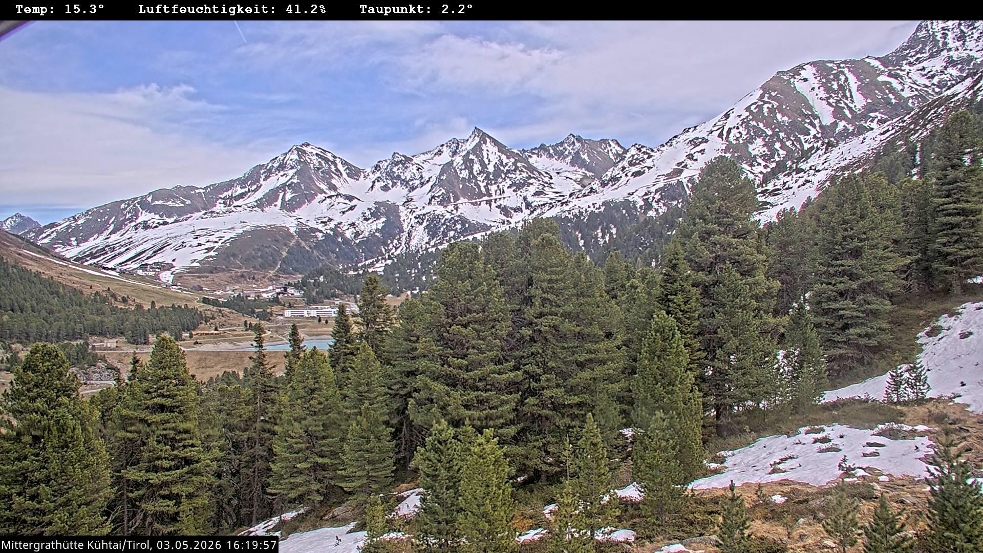 Archiv Foto Webcam Mittergrathütte in Tirol