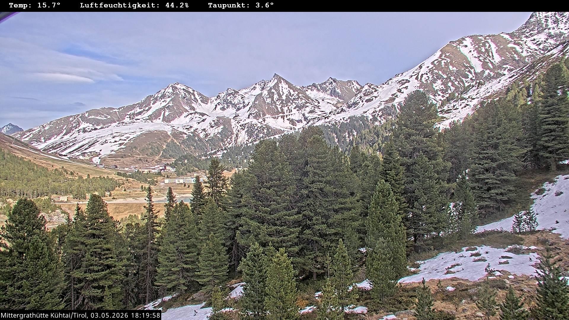 Archiv Foto Webcam Mittergrathütte in Tirol