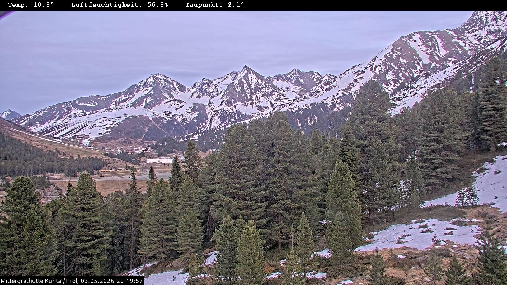Archiv Foto Webcam Mittergrathütte in Tirol