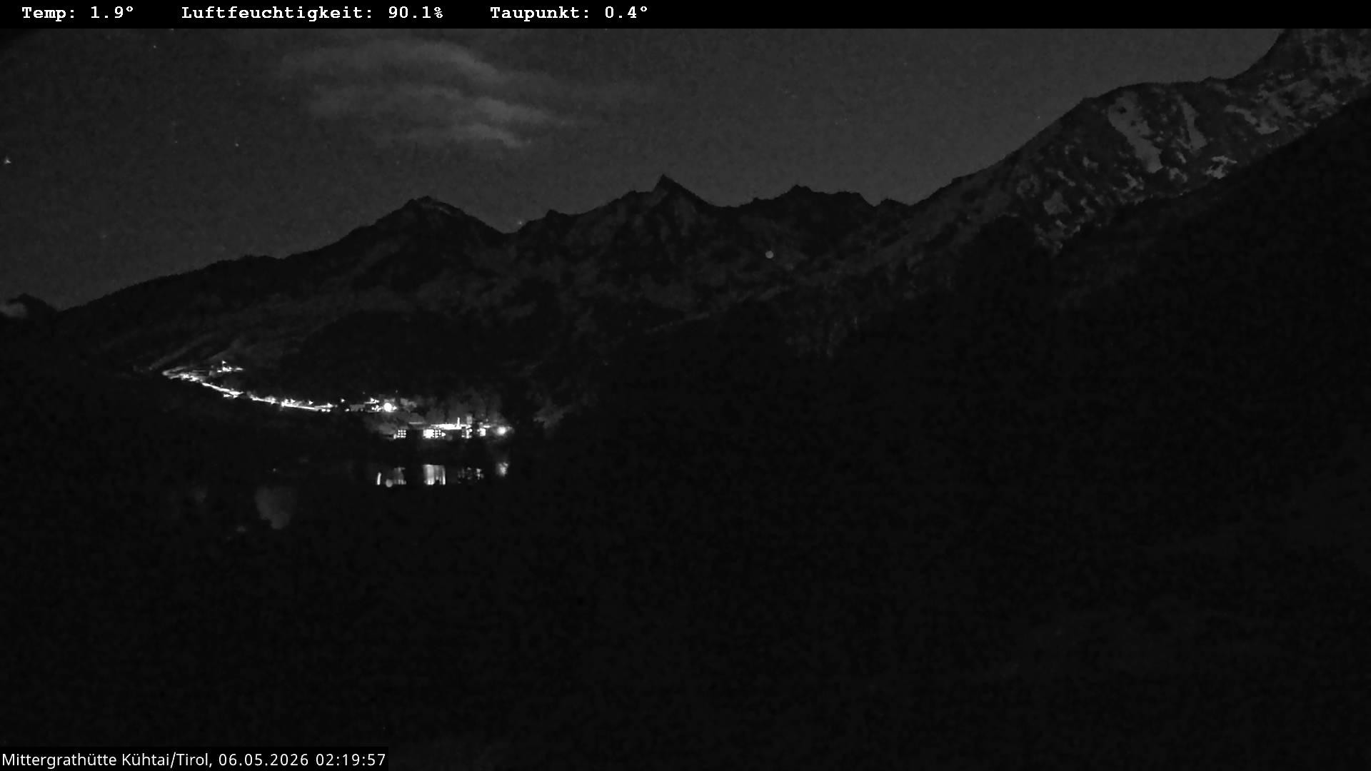 Archiv Foto Webcam Mittergrathütte in Tirol
