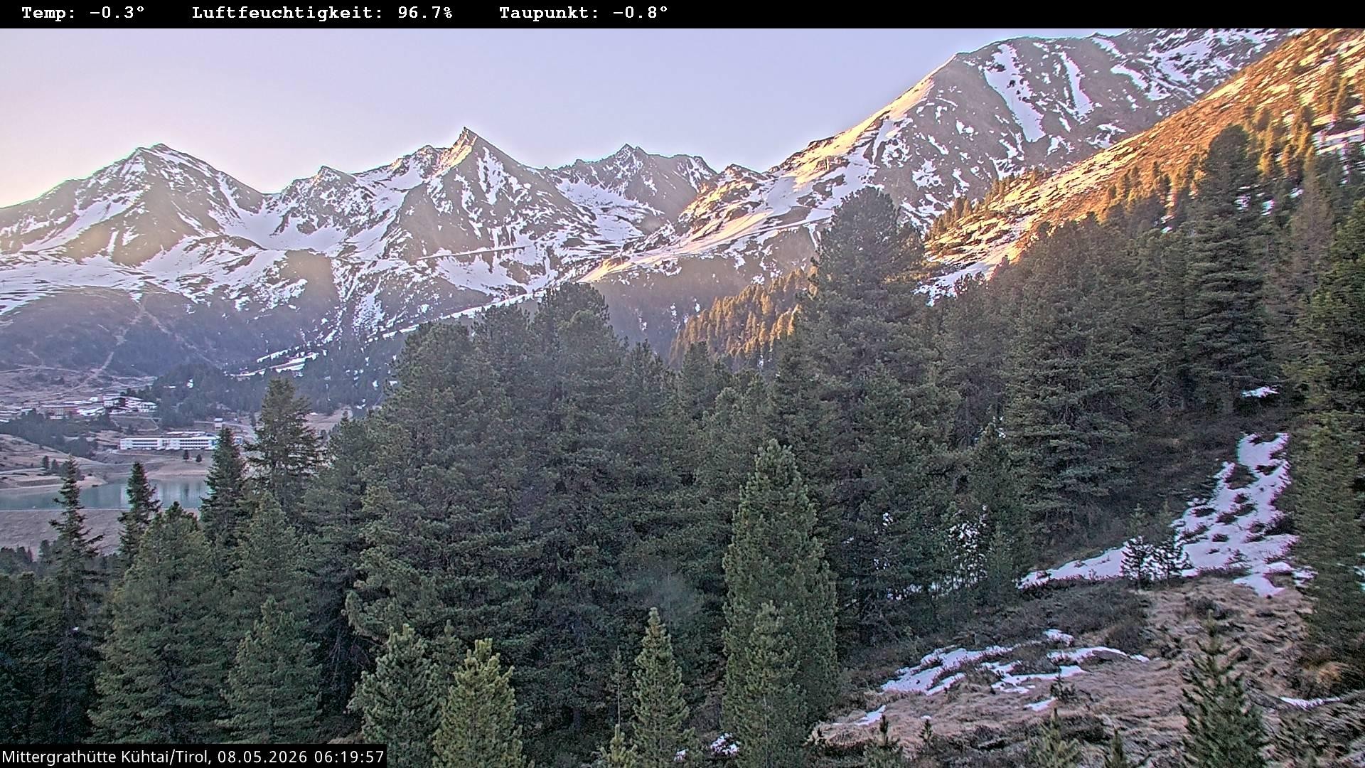 Archiv Foto Webcam Mittergrathütte in Tirol