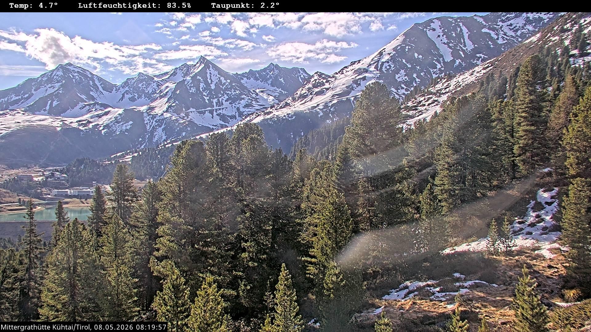 Archiv Foto Webcam Mittergrathütte in Tirol