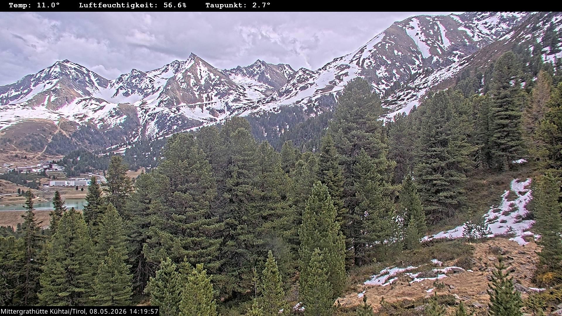Archiv Foto Webcam Mittergrathütte in Tirol