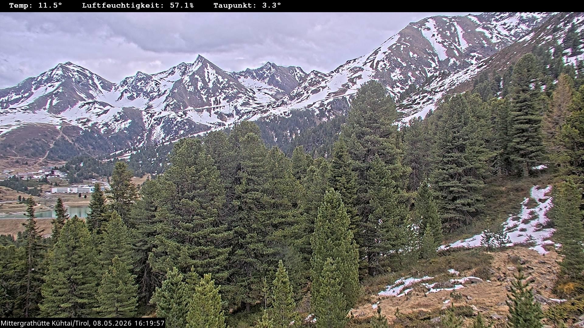 Archiv Foto Webcam Mittergrathütte in Tirol