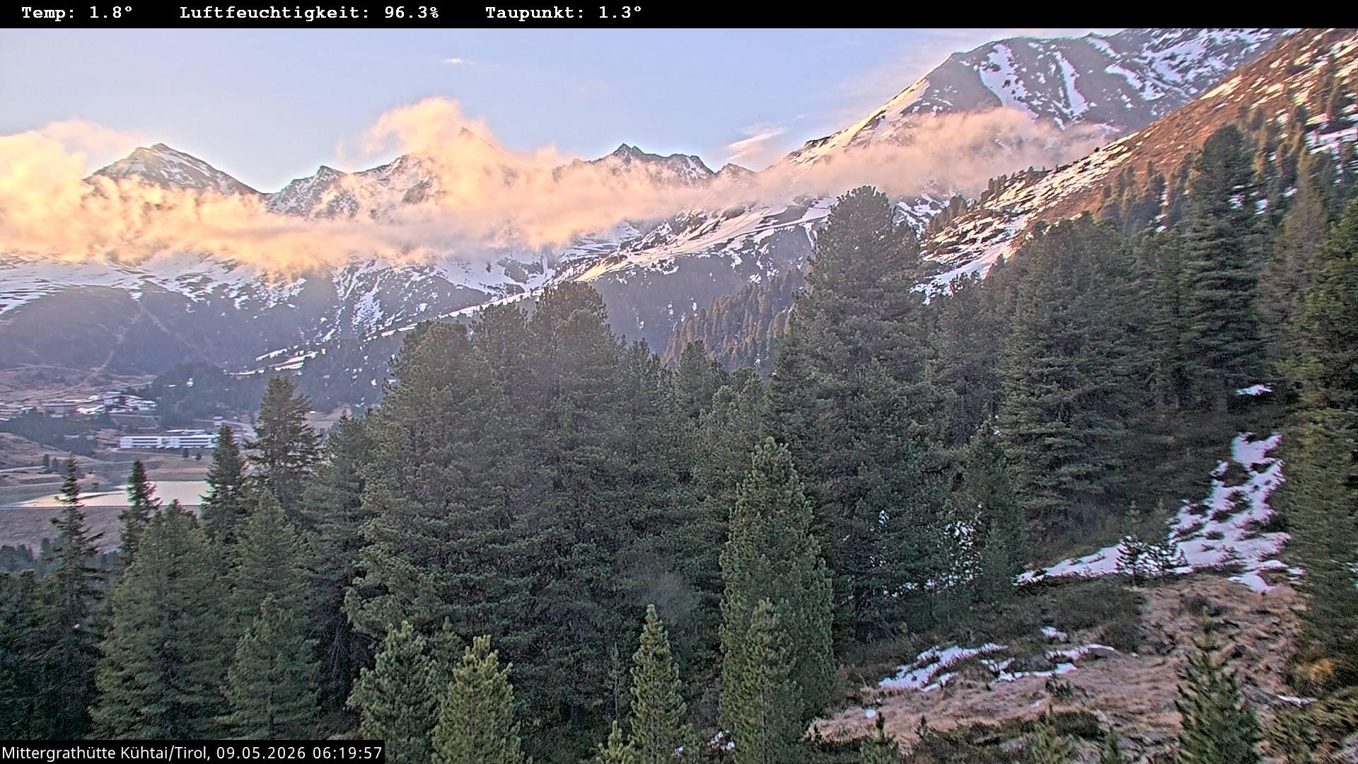 Archiv Foto Webcam Mittergrathütte in Tirol