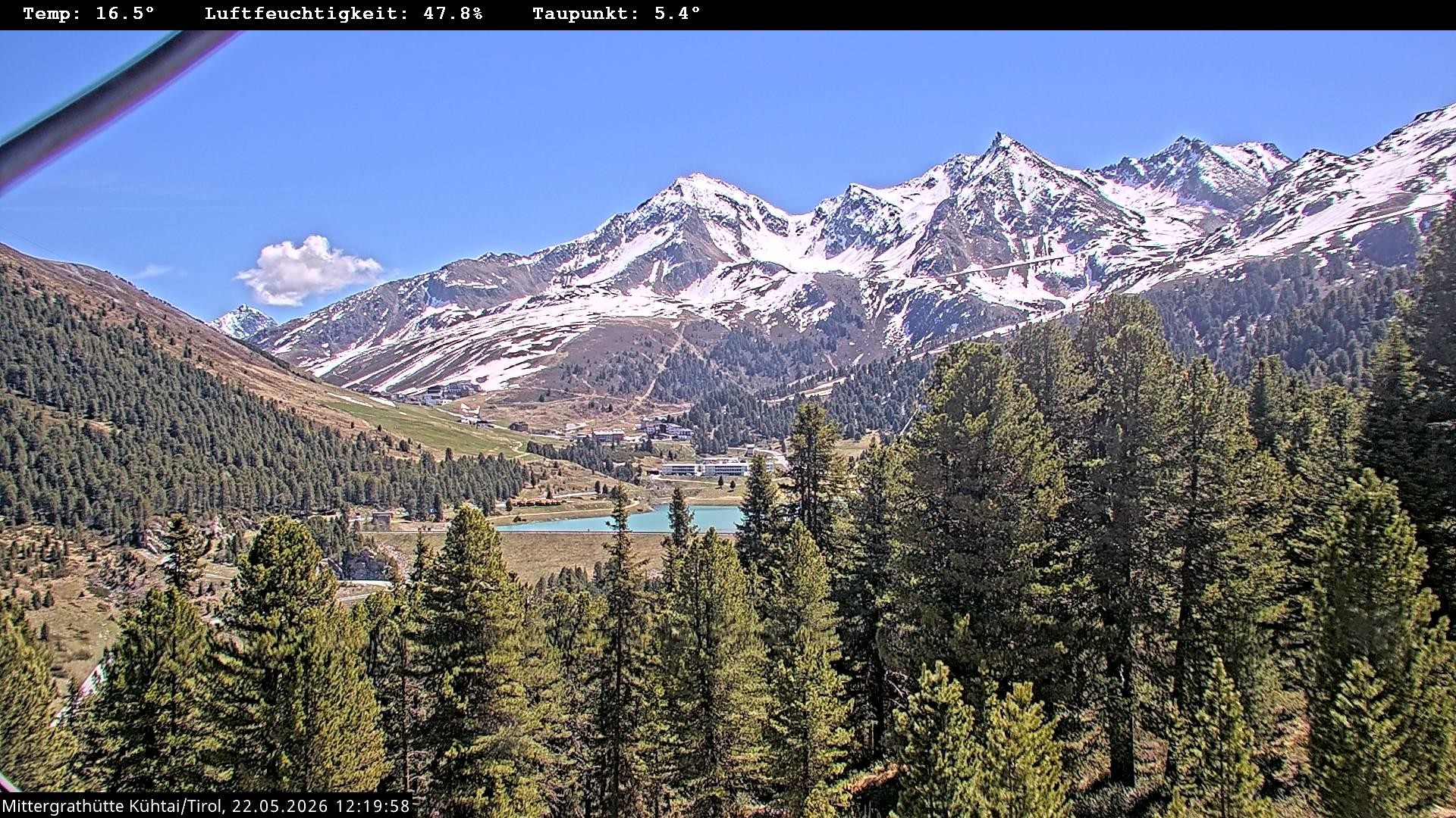 Archiv Foto Webcam Mittergrathütte in Tirol