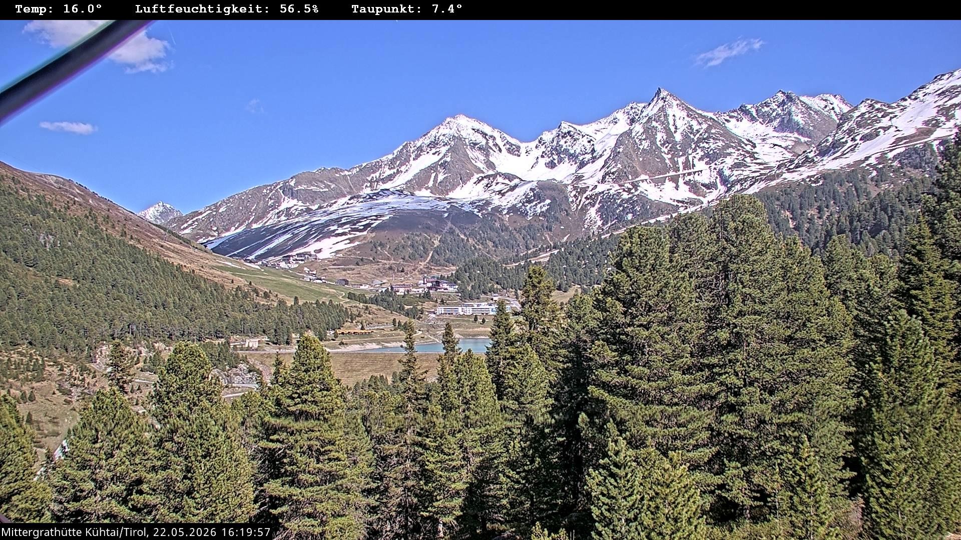 Archiv Foto Webcam Mittergrathütte in Tirol