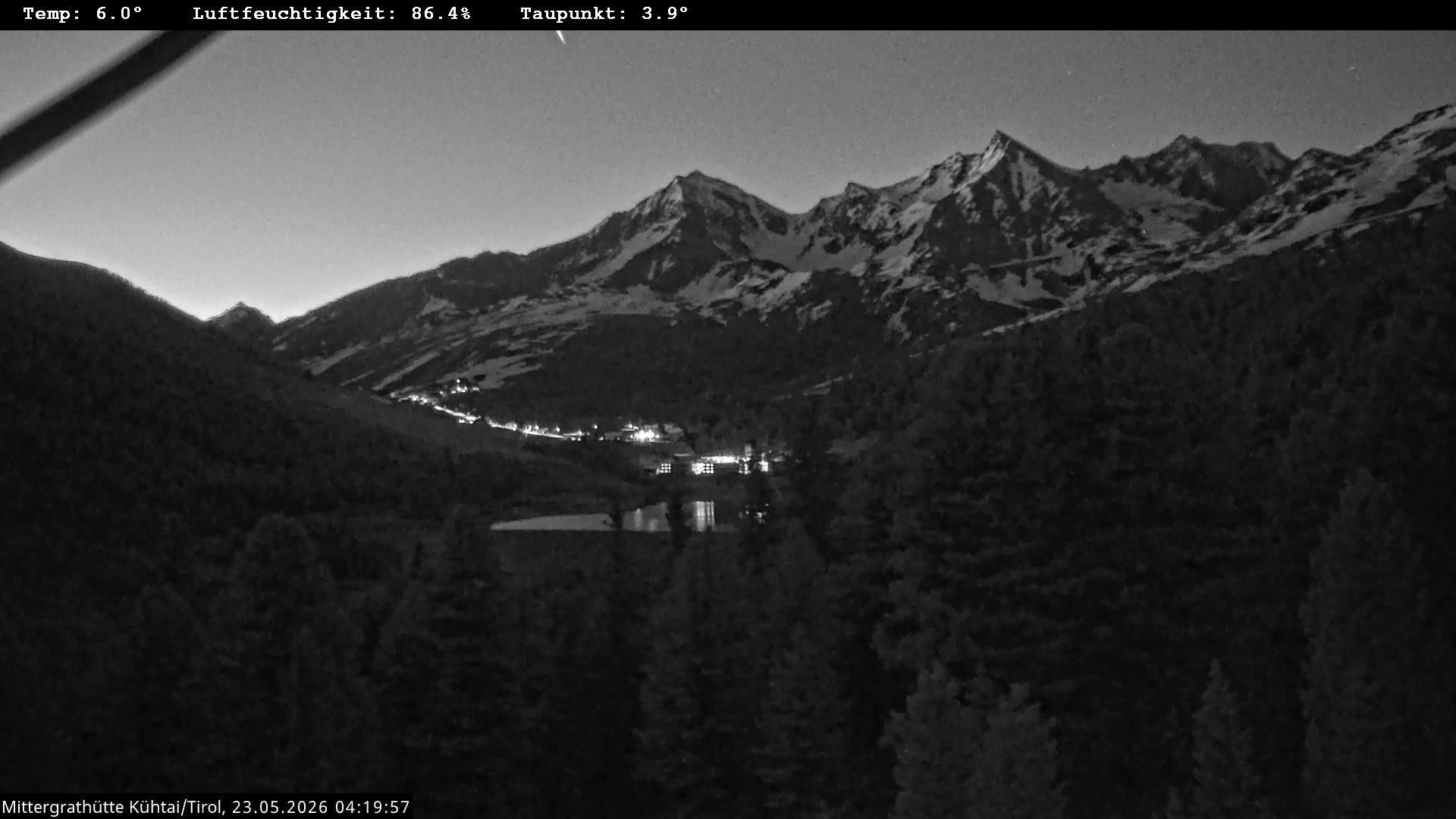Archived image Webcam Mountain hut "Mittergrathütte", Tyrol