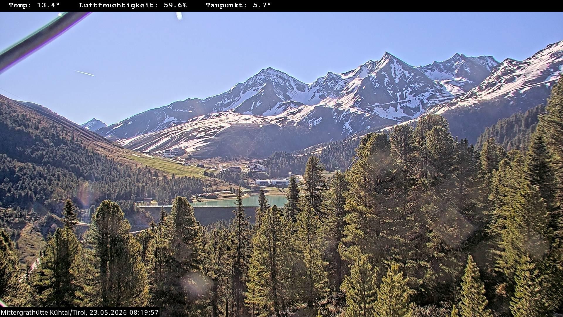 Archived image Webcam Mountain hut "Mittergrathütte", Tyrol