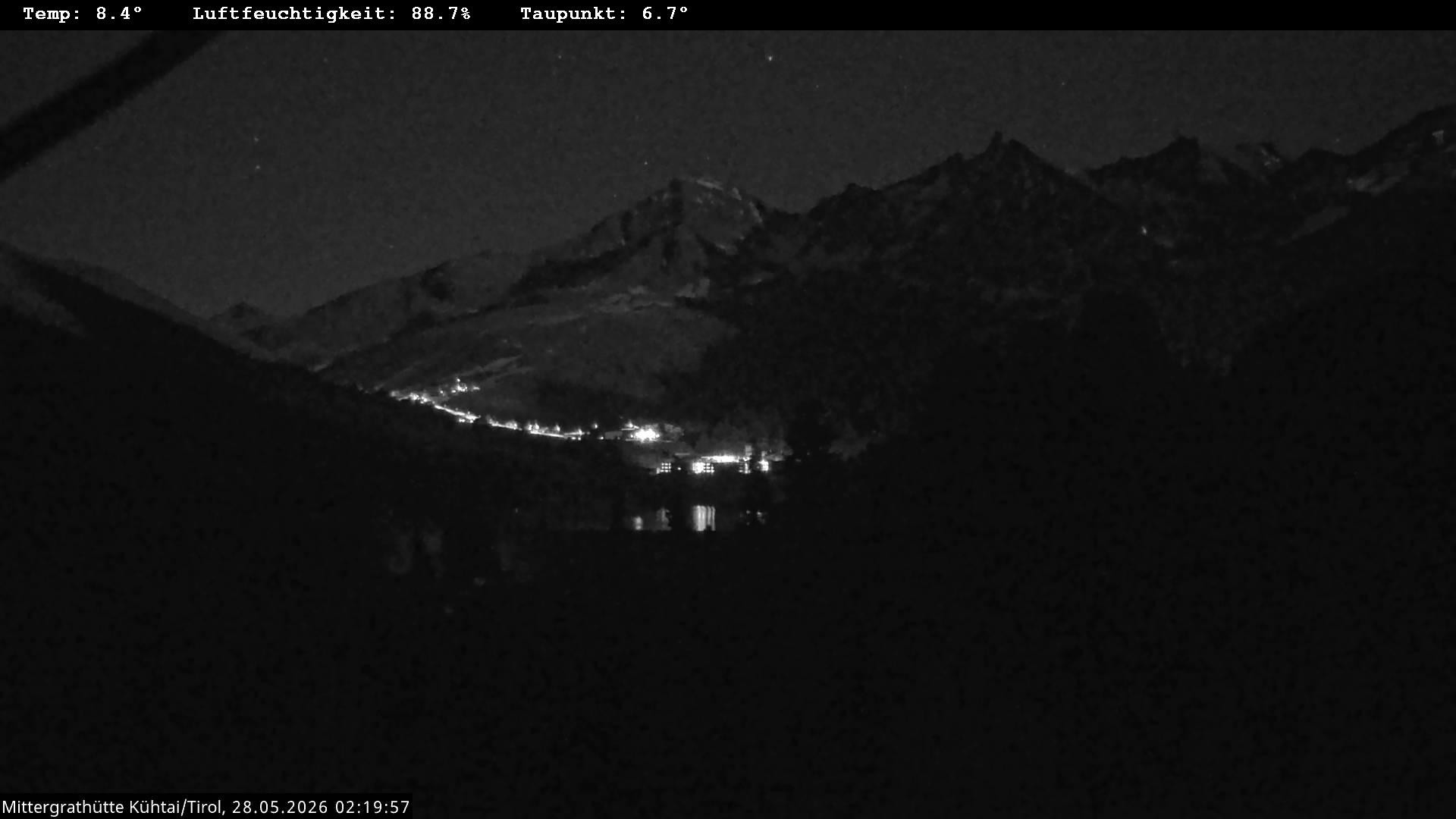 Archiv Foto Webcam Mittergrathütte in Tirol