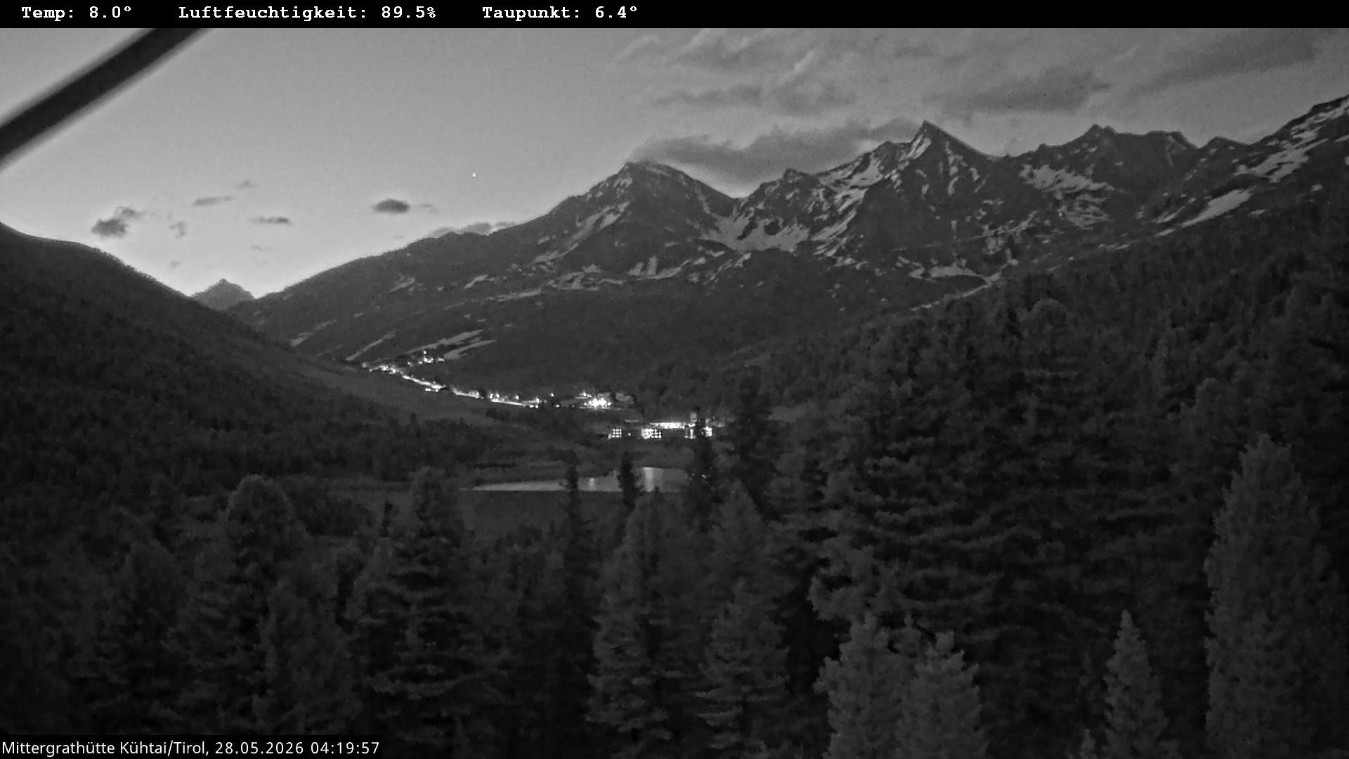 Archiv Foto Webcam Mittergrathütte in Tirol