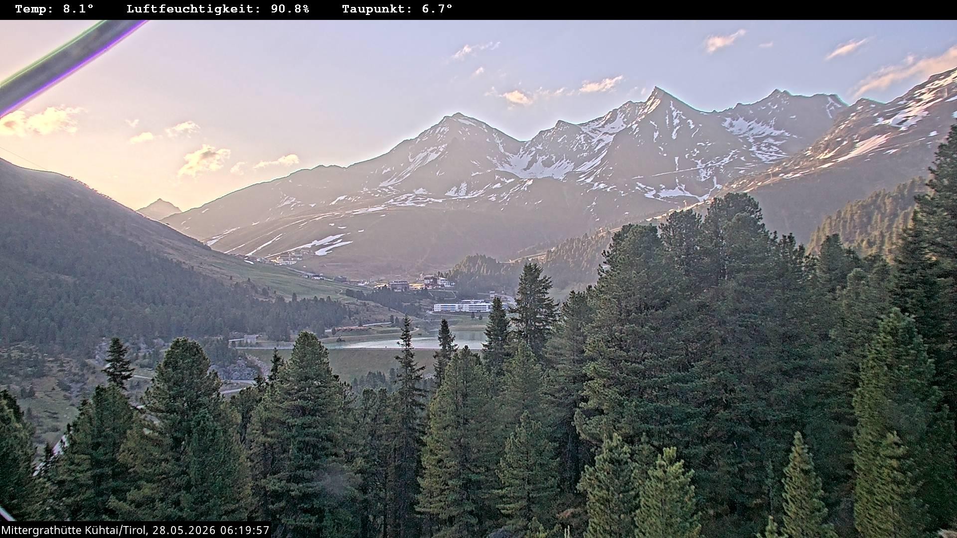 Archiv Foto Webcam Mittergrathütte in Tirol