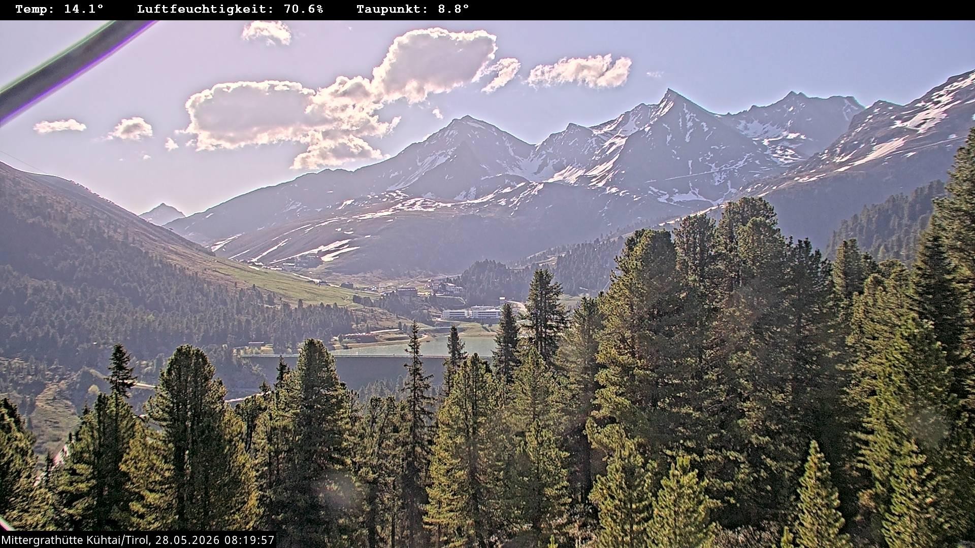Archiv Foto Webcam Mittergrathütte in Tirol