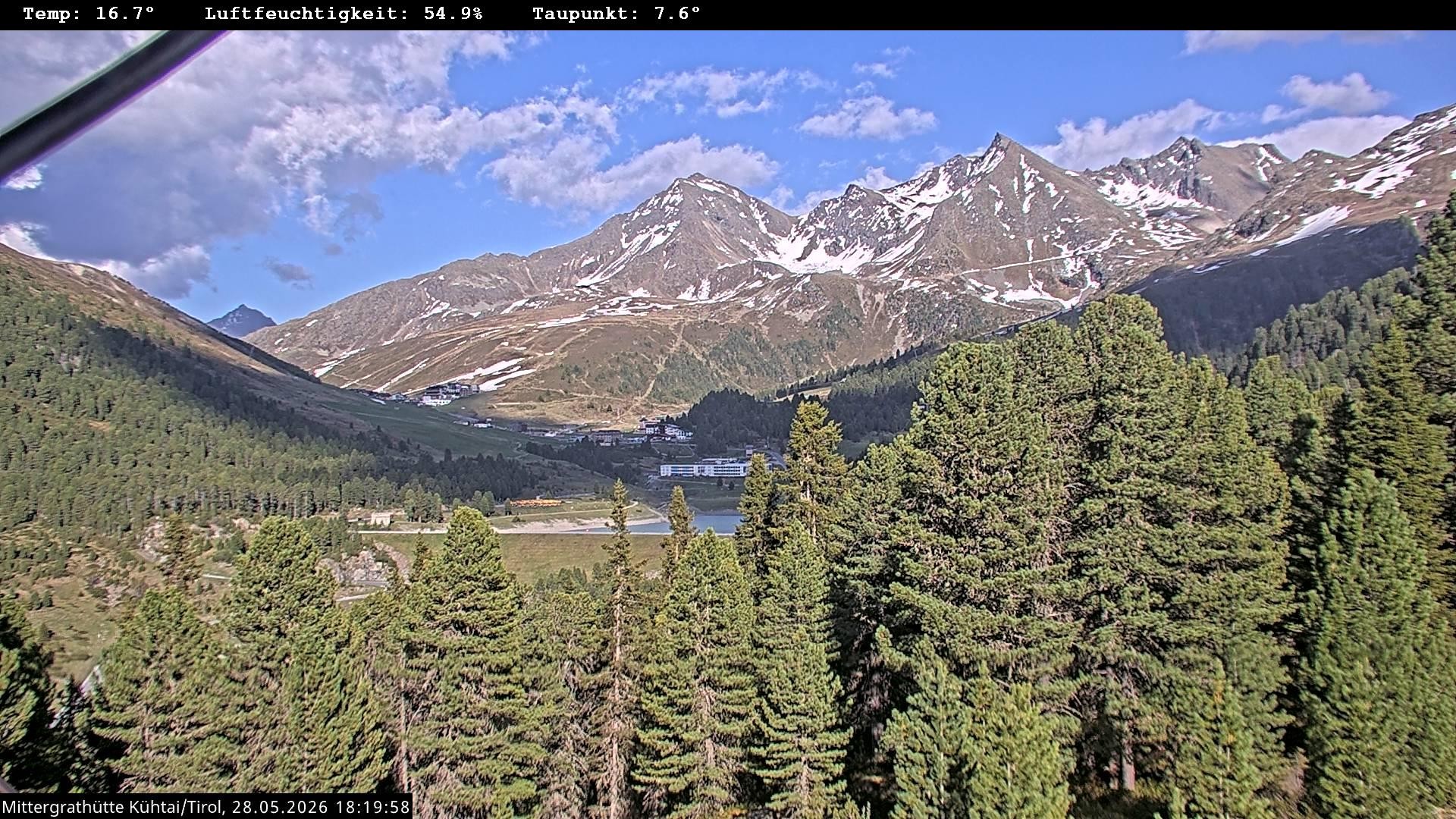 Archiv Foto Webcam Mittergrathütte in Tirol