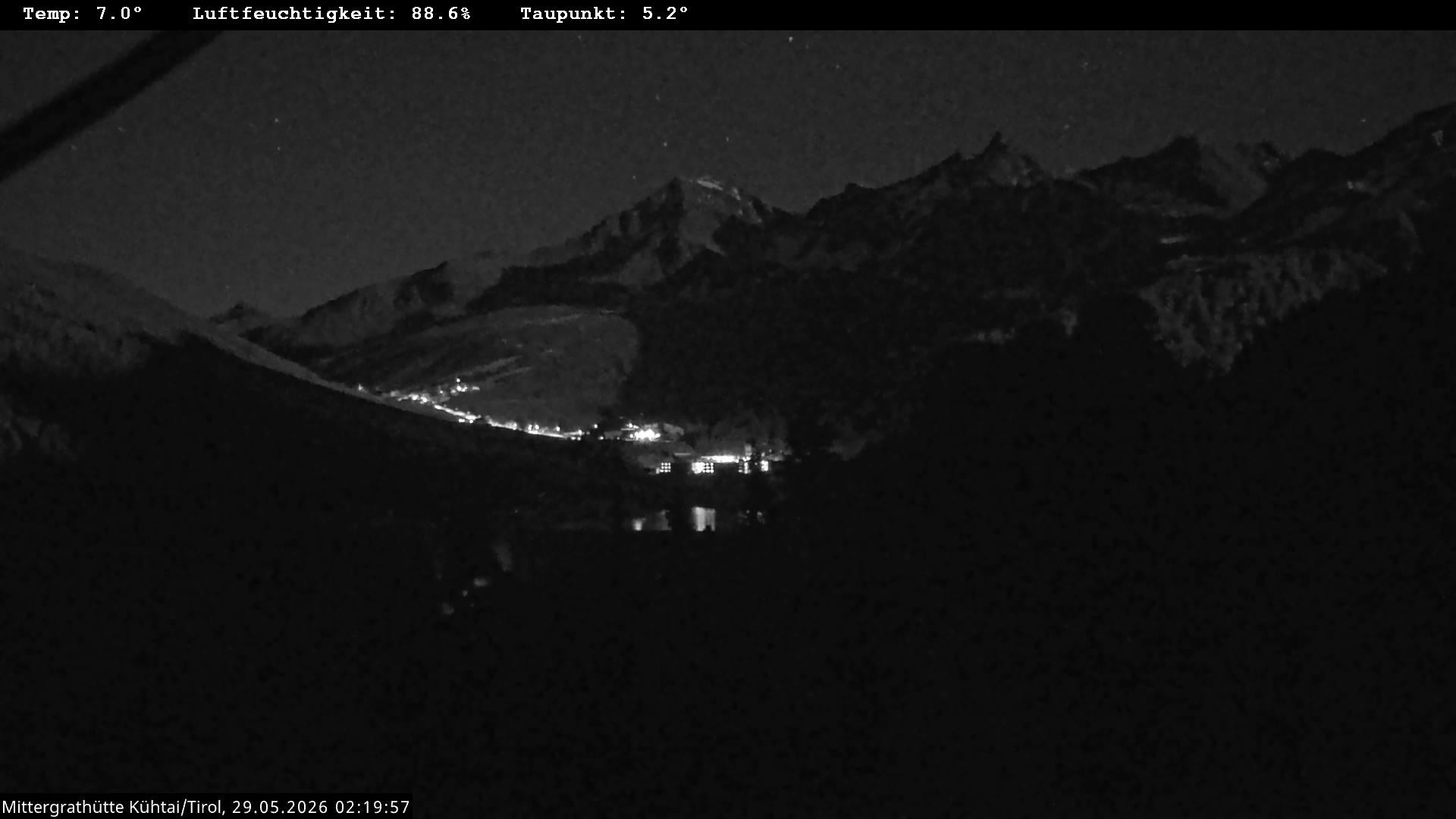Archiv Foto Webcam Mittergrathütte in Tirol