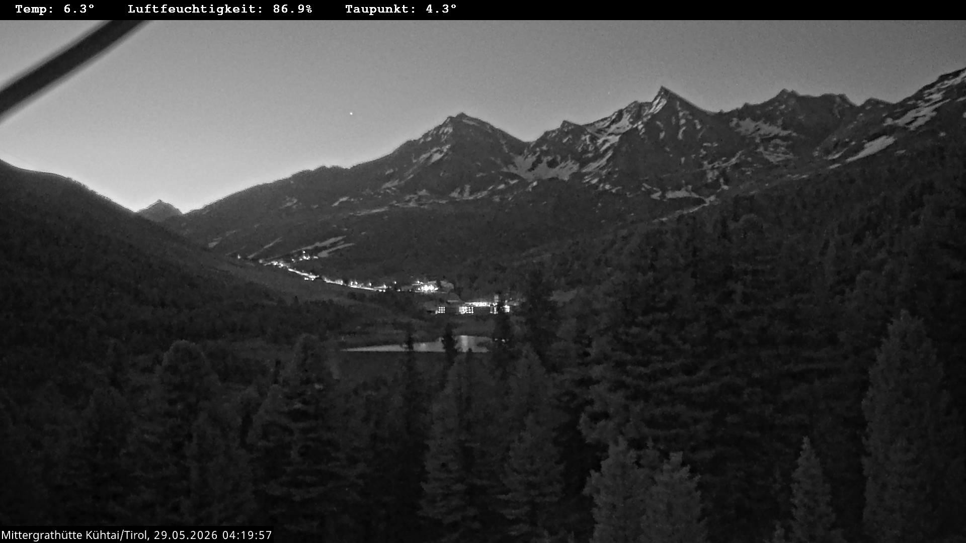 Archiv Foto Webcam Mittergrathütte in Tirol