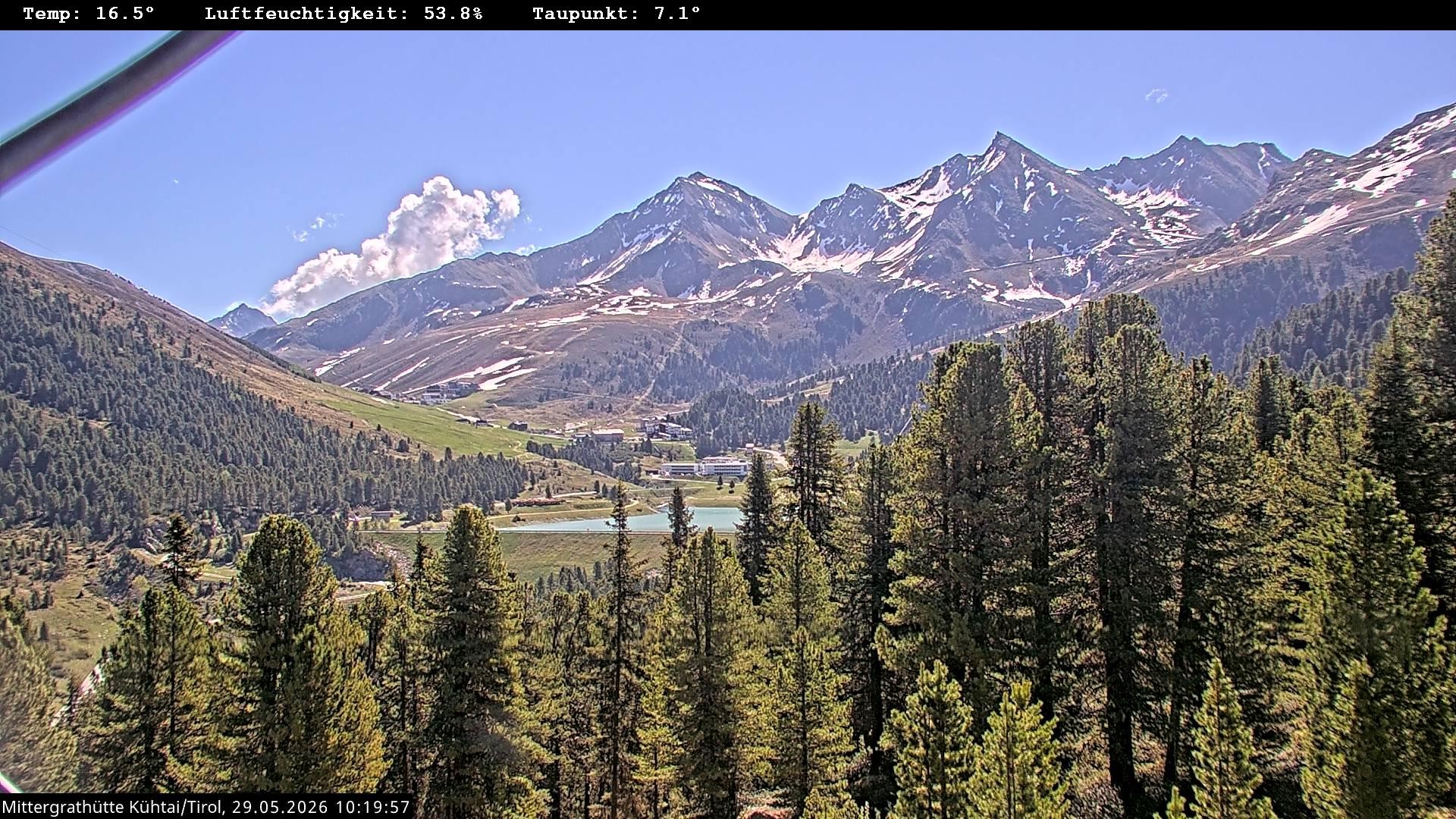 Archiv Foto Webcam Mittergrathütte in Tirol