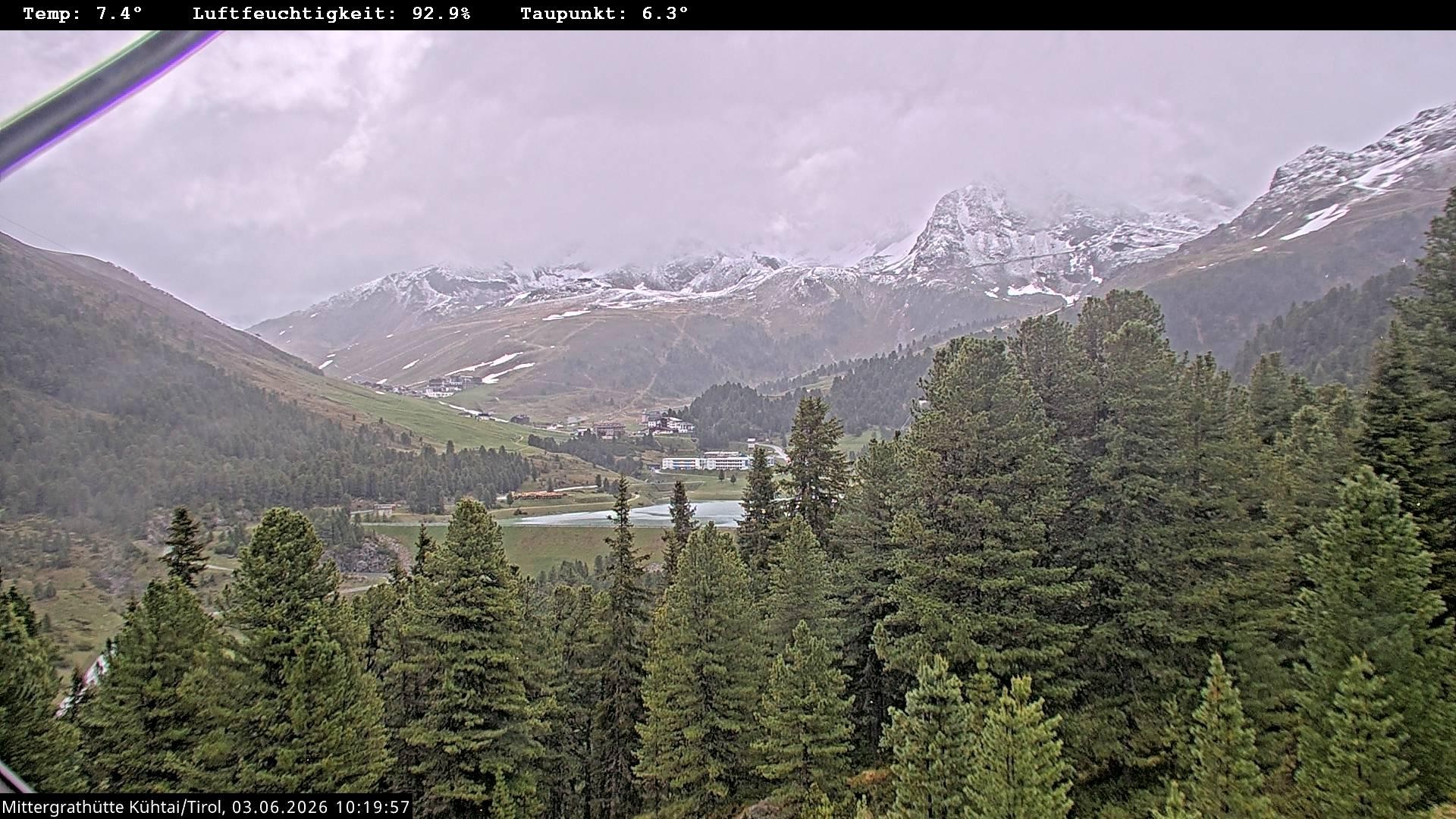 Archiv Foto Webcam Mittergrathütte in Tirol