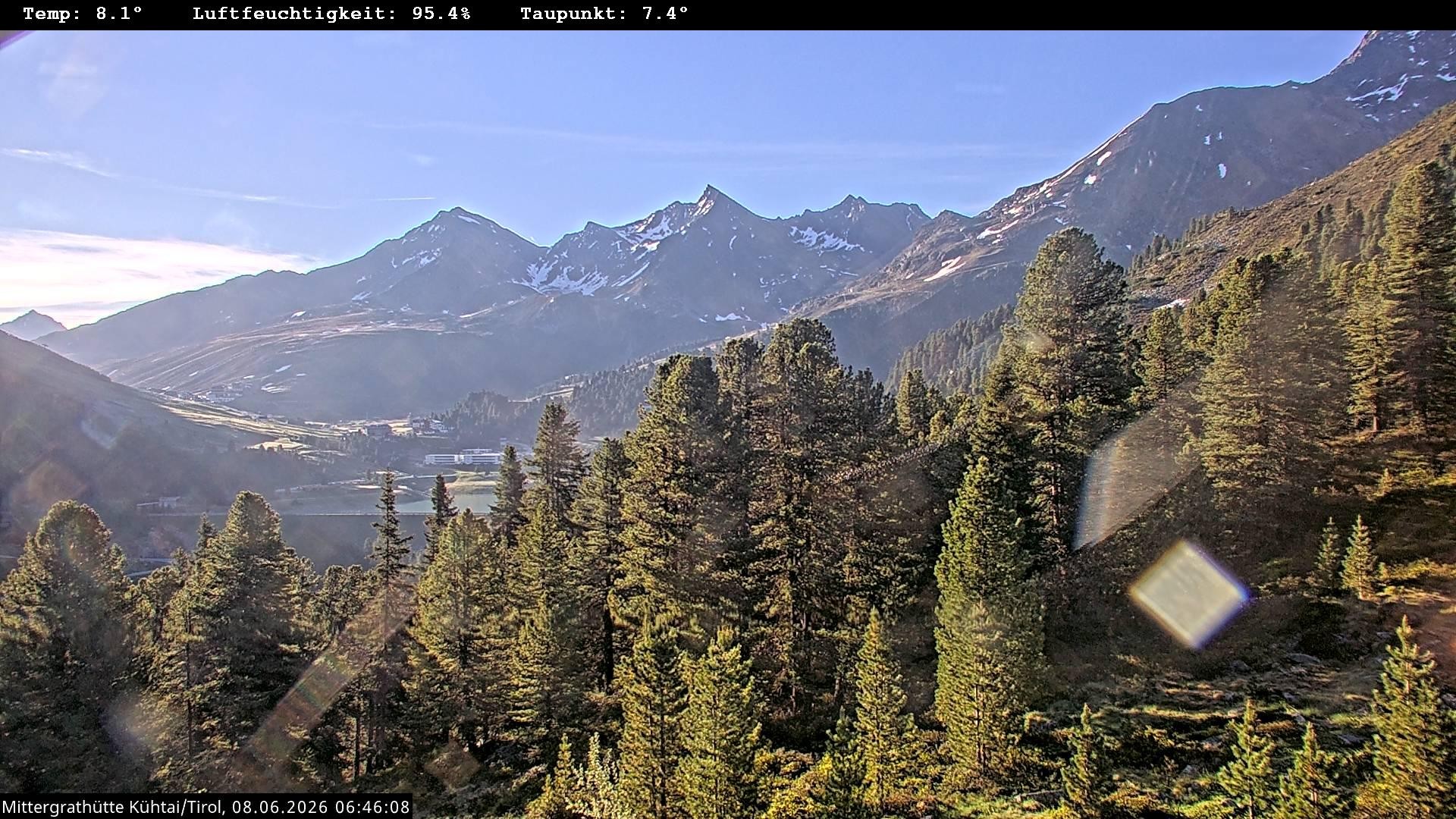 Archived image Webcam Mountain hut "Mittergrathütte", Tyrol