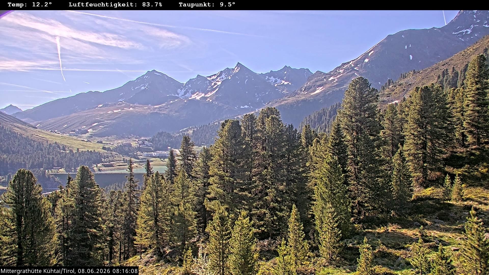 Archived image Webcam Mountain hut "Mittergrathütte", Tyrol