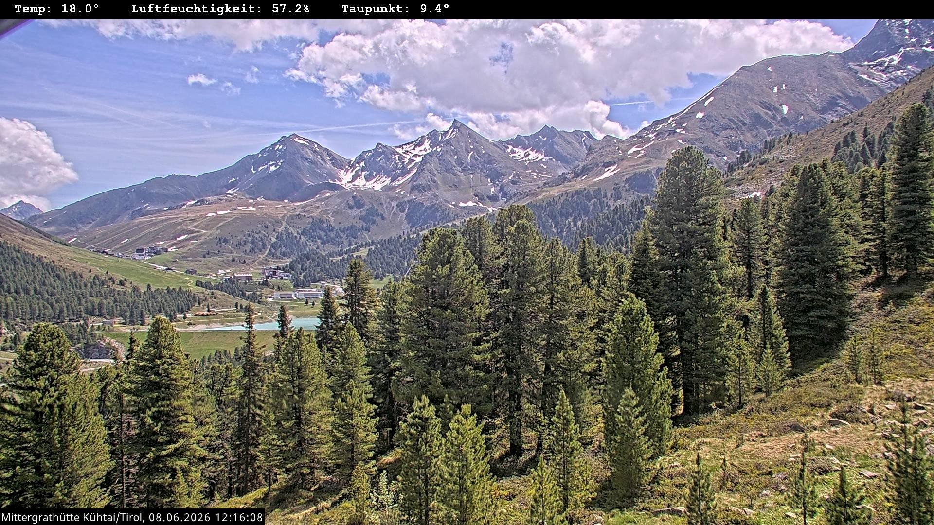 Archived image Webcam Mountain hut "Mittergrathütte", Tyrol