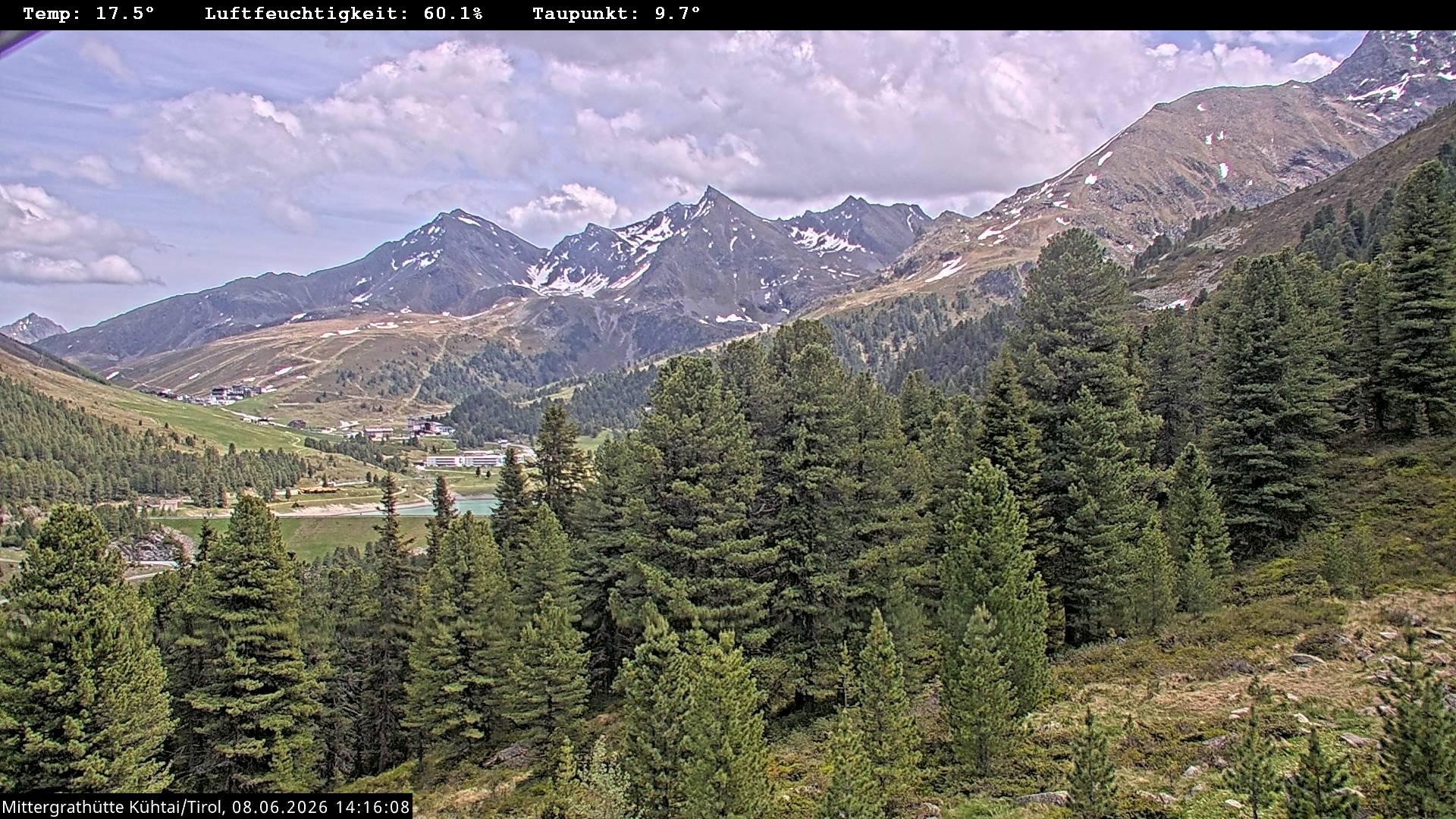 Archived image Webcam Mountain hut "Mittergrathütte", Tyrol