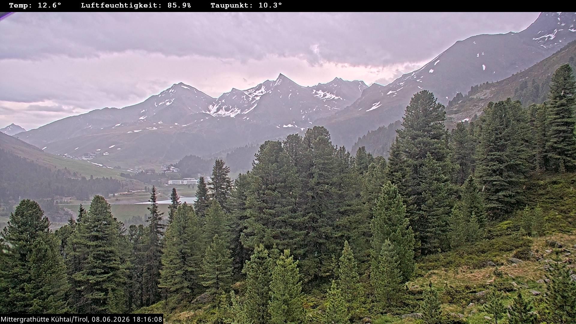 Archived image Webcam Mountain hut "Mittergrathütte", Tyrol