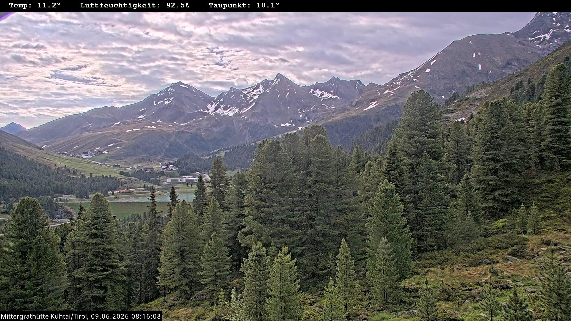 Archiv Foto Webcam Mittergrathütte in Tirol