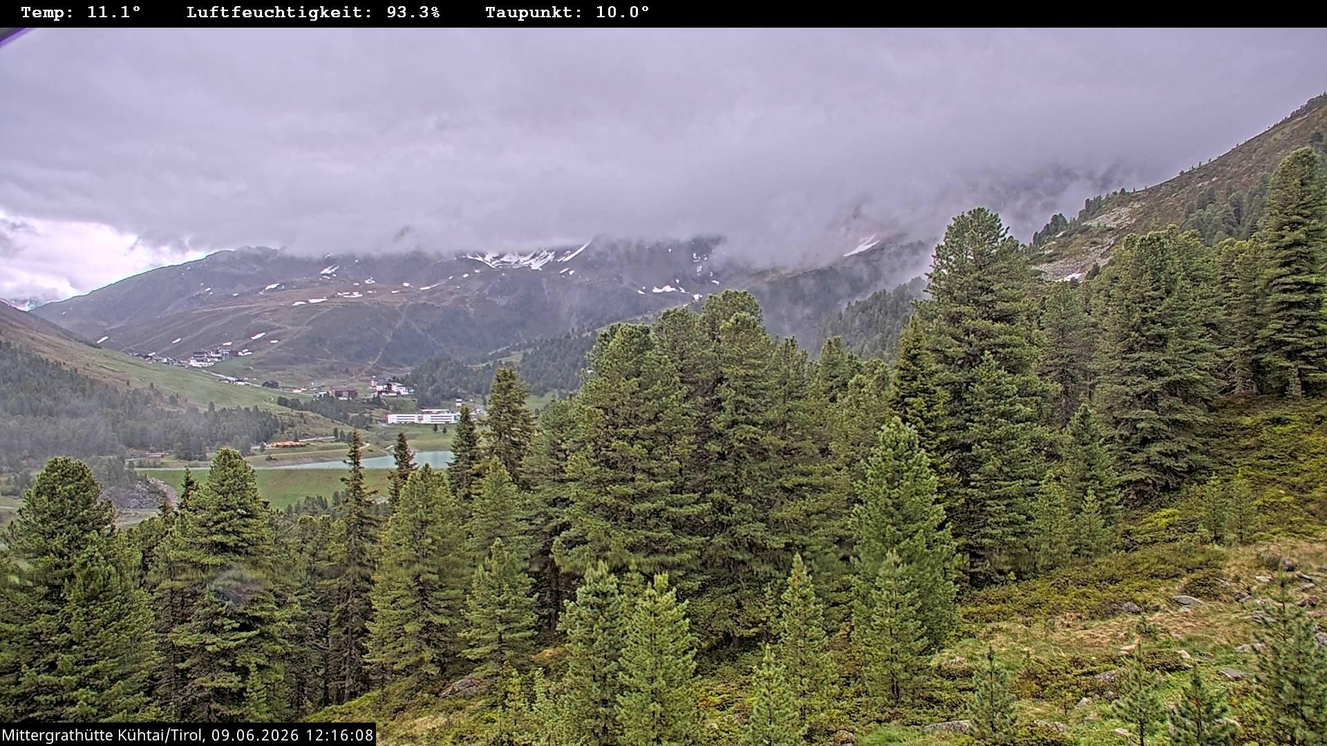 Archiv Foto Webcam Mittergrathütte in Tirol