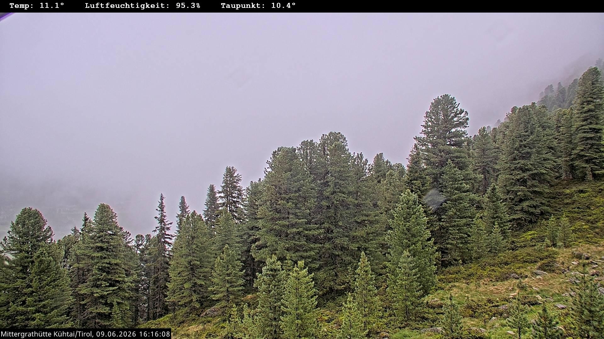 Archiv Foto Webcam Mittergrathütte in Tirol