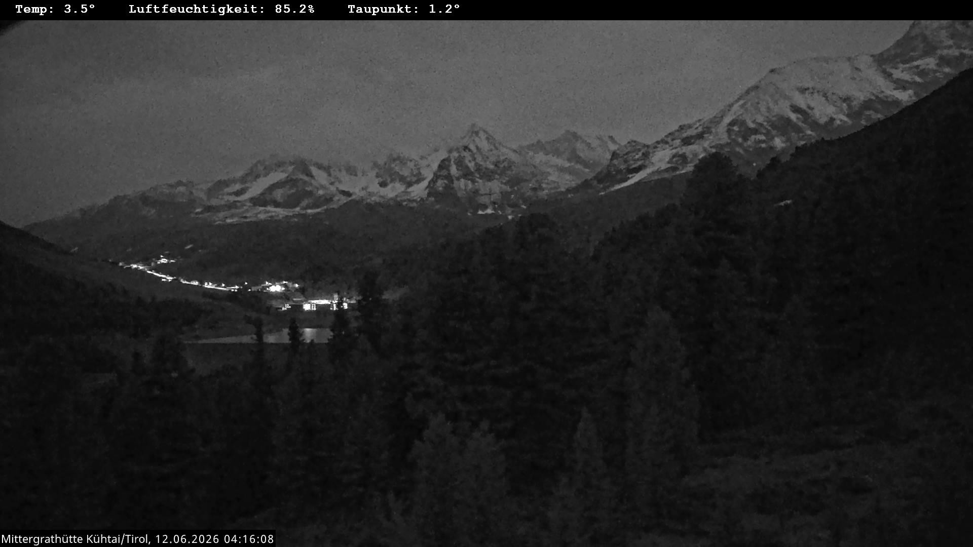 Archiv Foto Webcam Mittergrathütte in Tirol