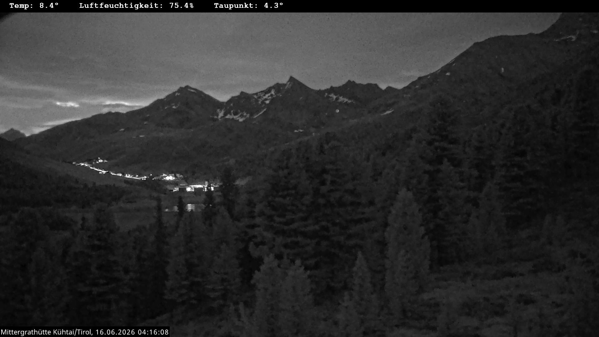 Archiv Foto Webcam Mittergrathütte in Tirol