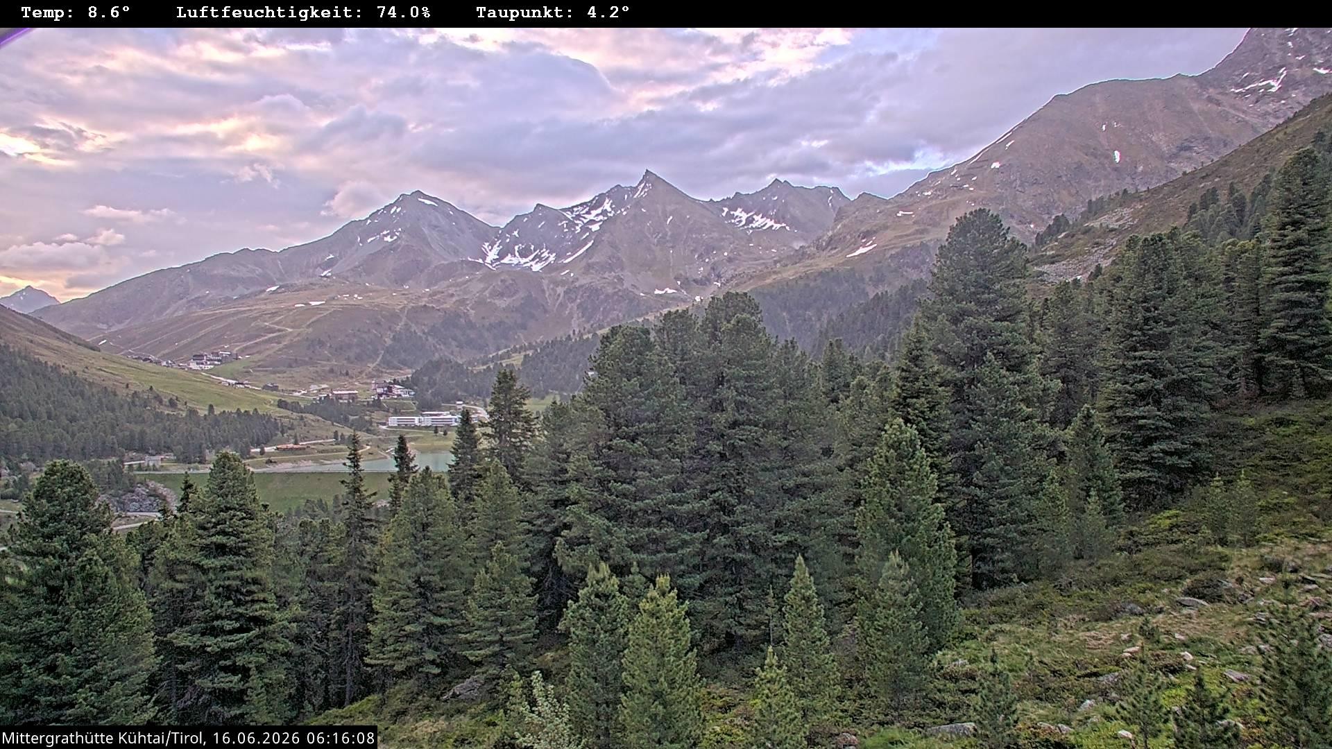 Archiv Foto Webcam Mittergrathütte in Tirol