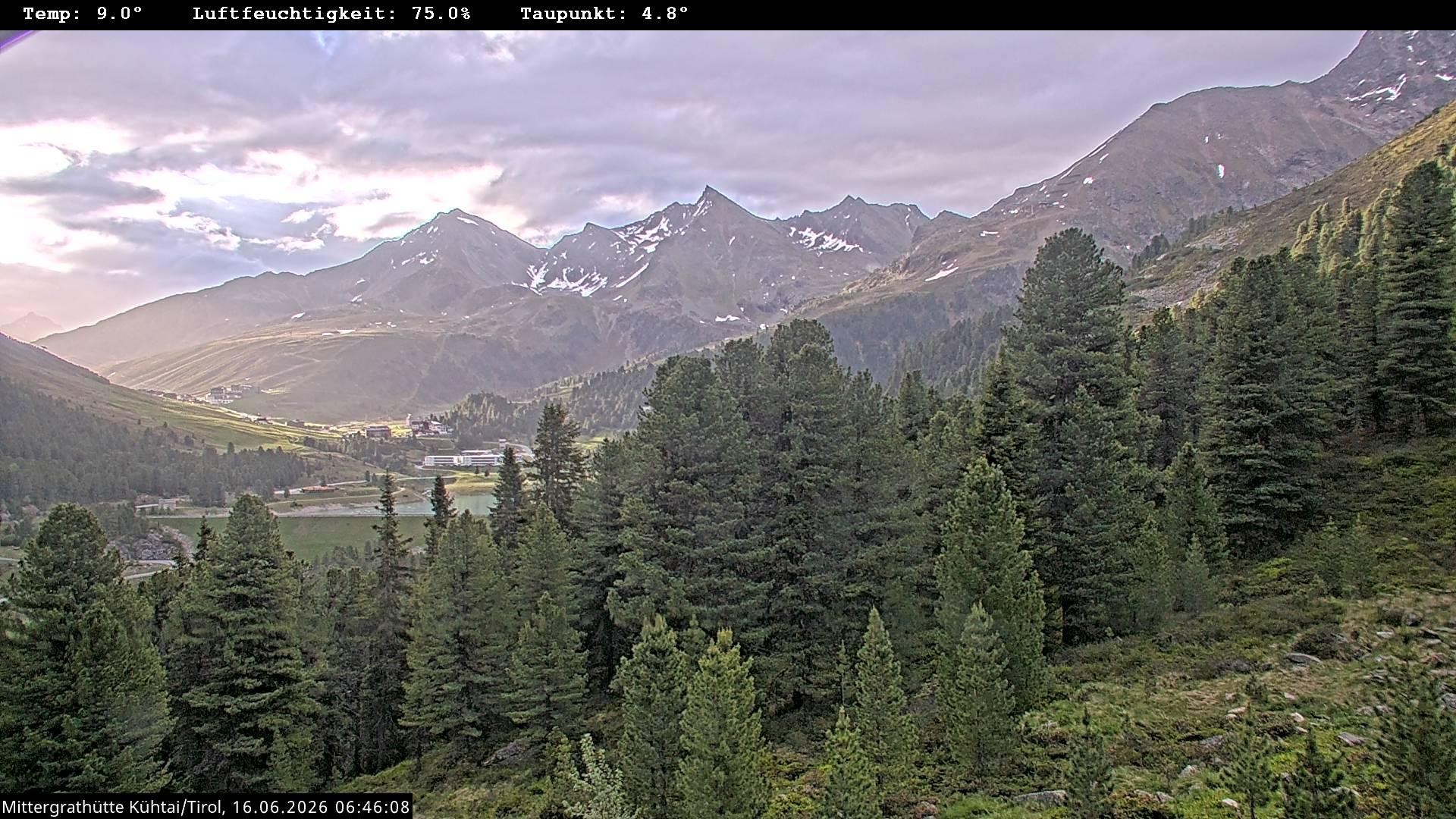 Archiv Foto Webcam Mittergrathütte in Tirol