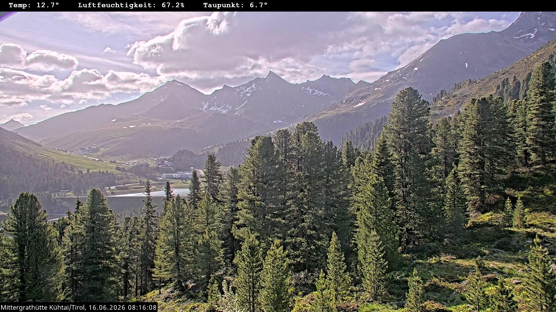 Archiv Foto Webcam Mittergrathütte in Tirol