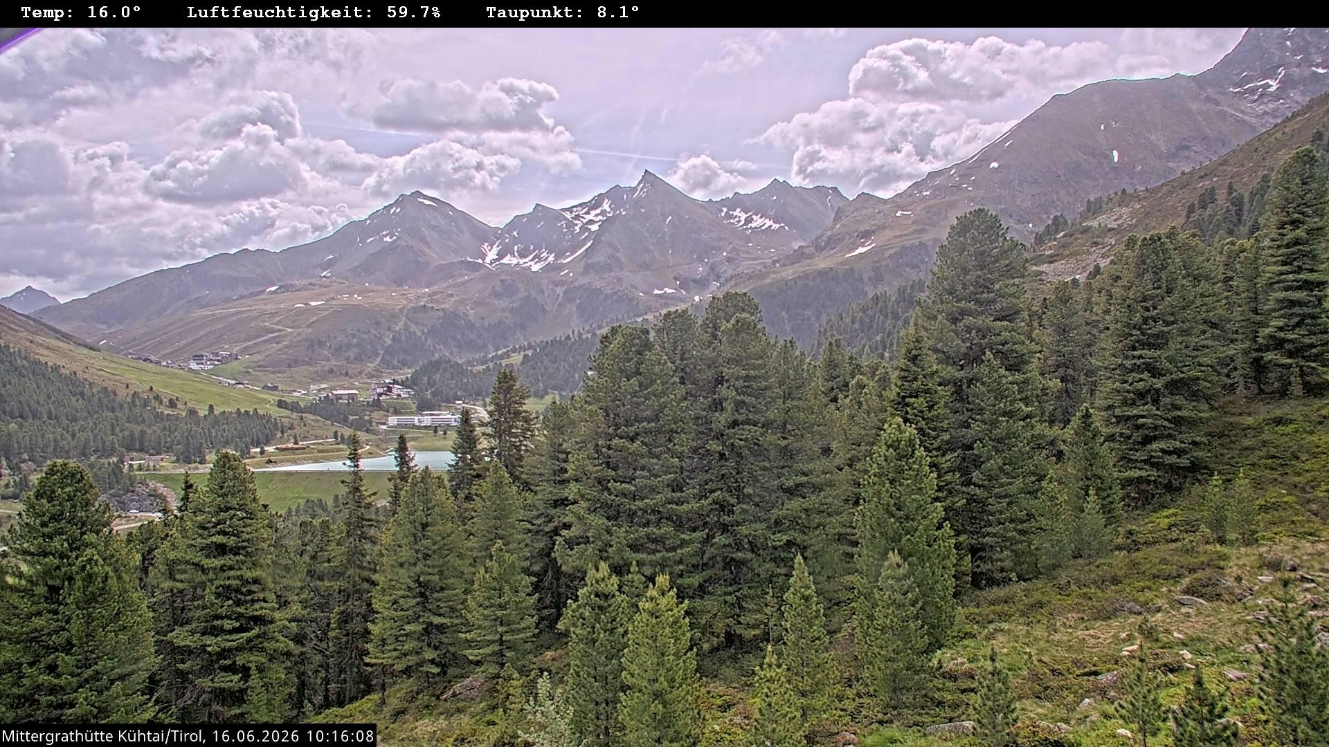 Archiv Foto Webcam Mittergrathütte in Tirol