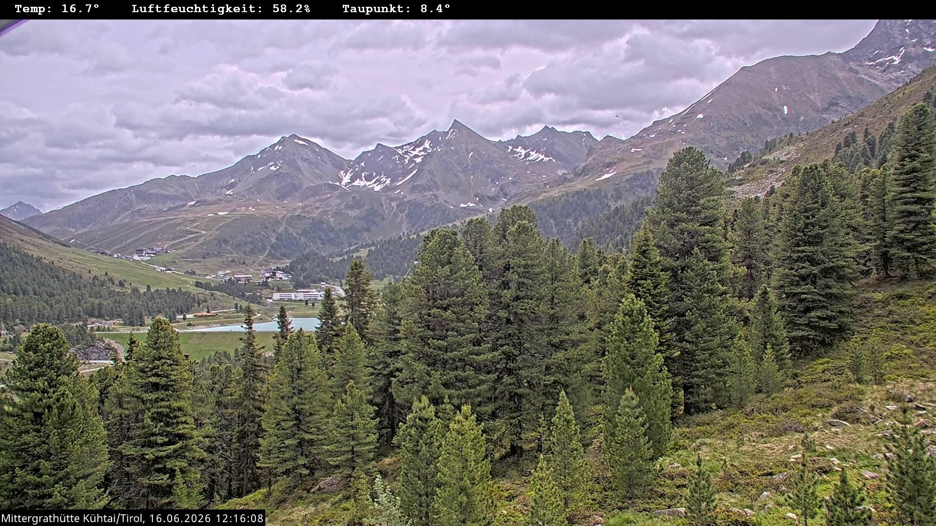 Archiv Foto Webcam Mittergrathütte in Tirol