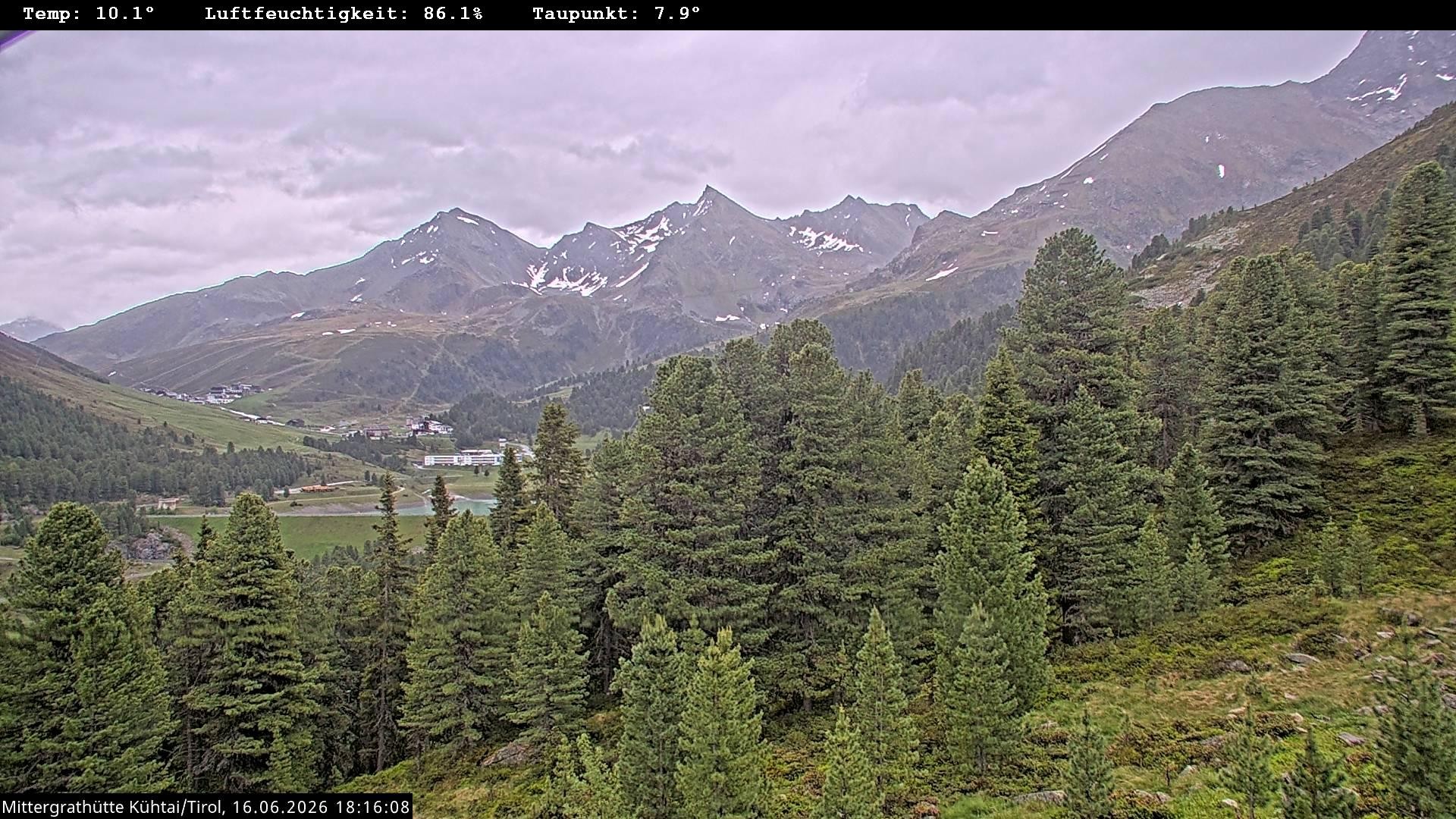Archiv Foto Webcam Mittergrathütte in Tirol