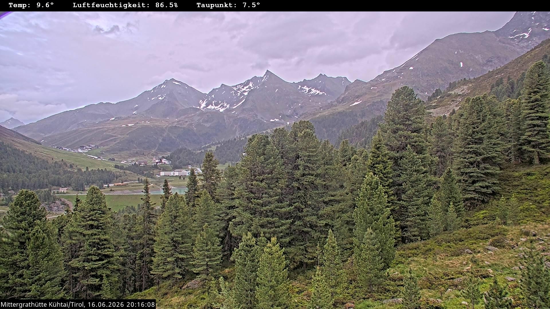 Archiv Foto Webcam Mittergrathütte in Tirol