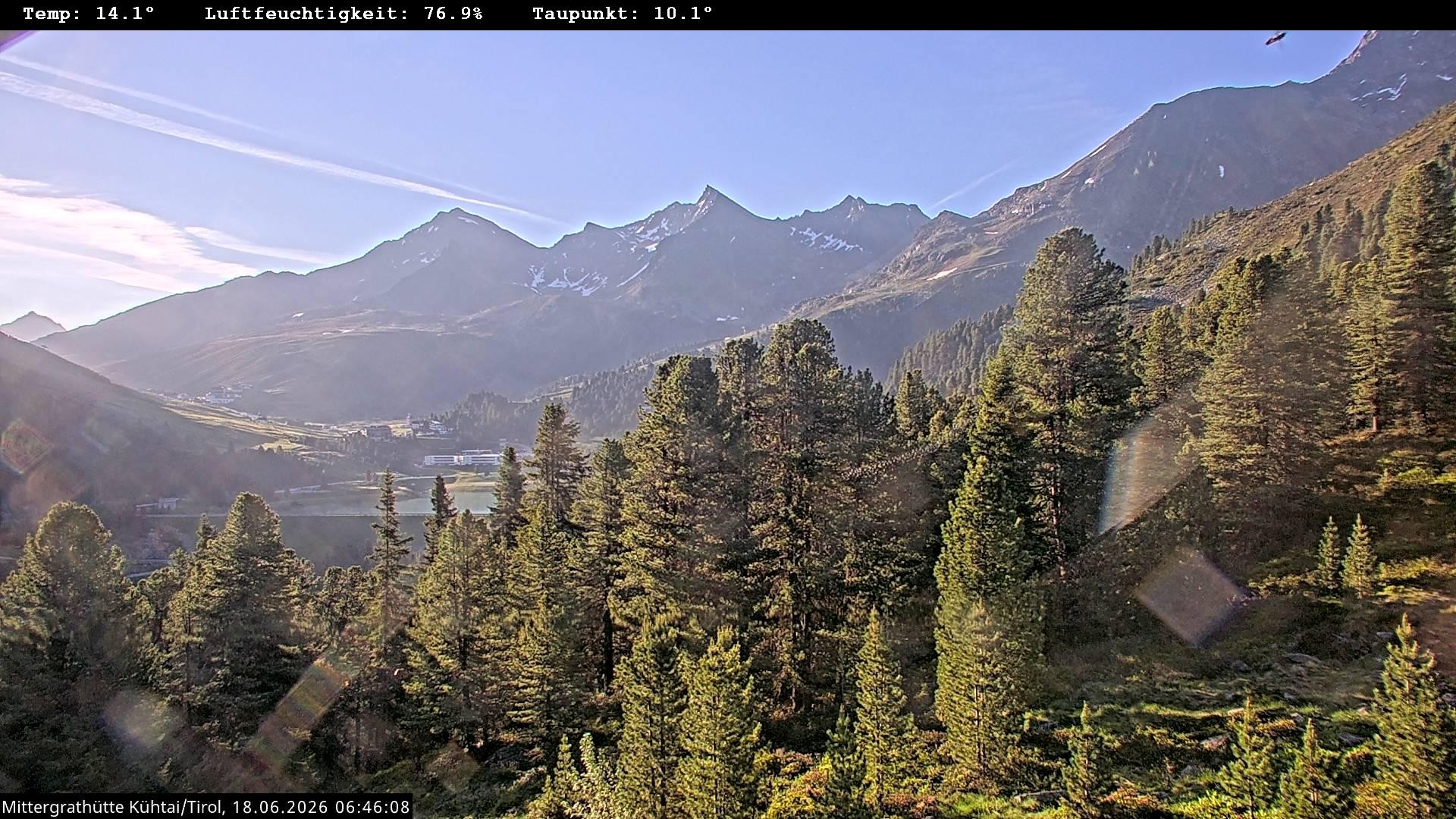 Archived image Webcam Mountain hut "Mittergrathütte", Tyrol