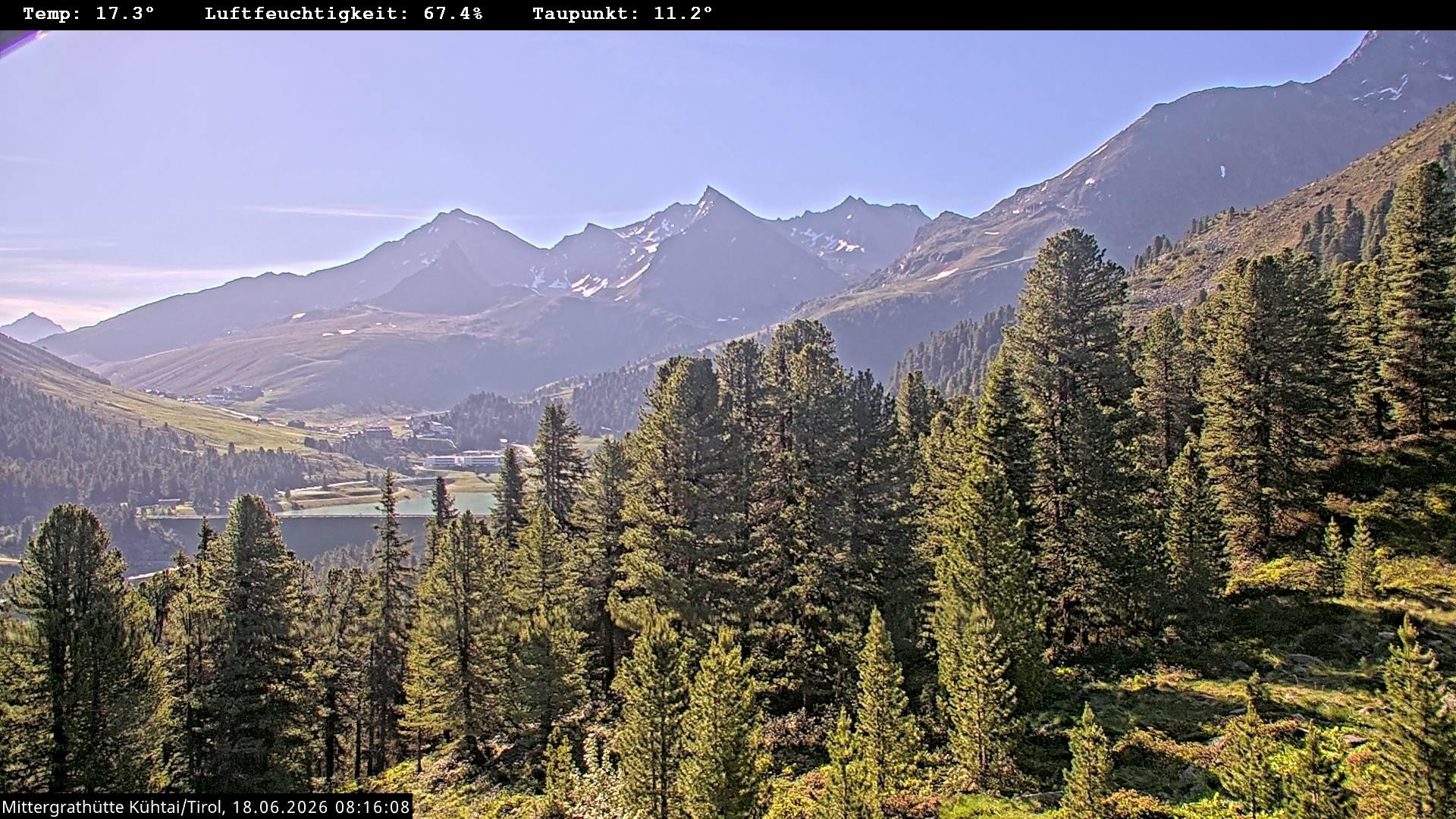Archived image Webcam Mountain hut "Mittergrathütte", Tyrol