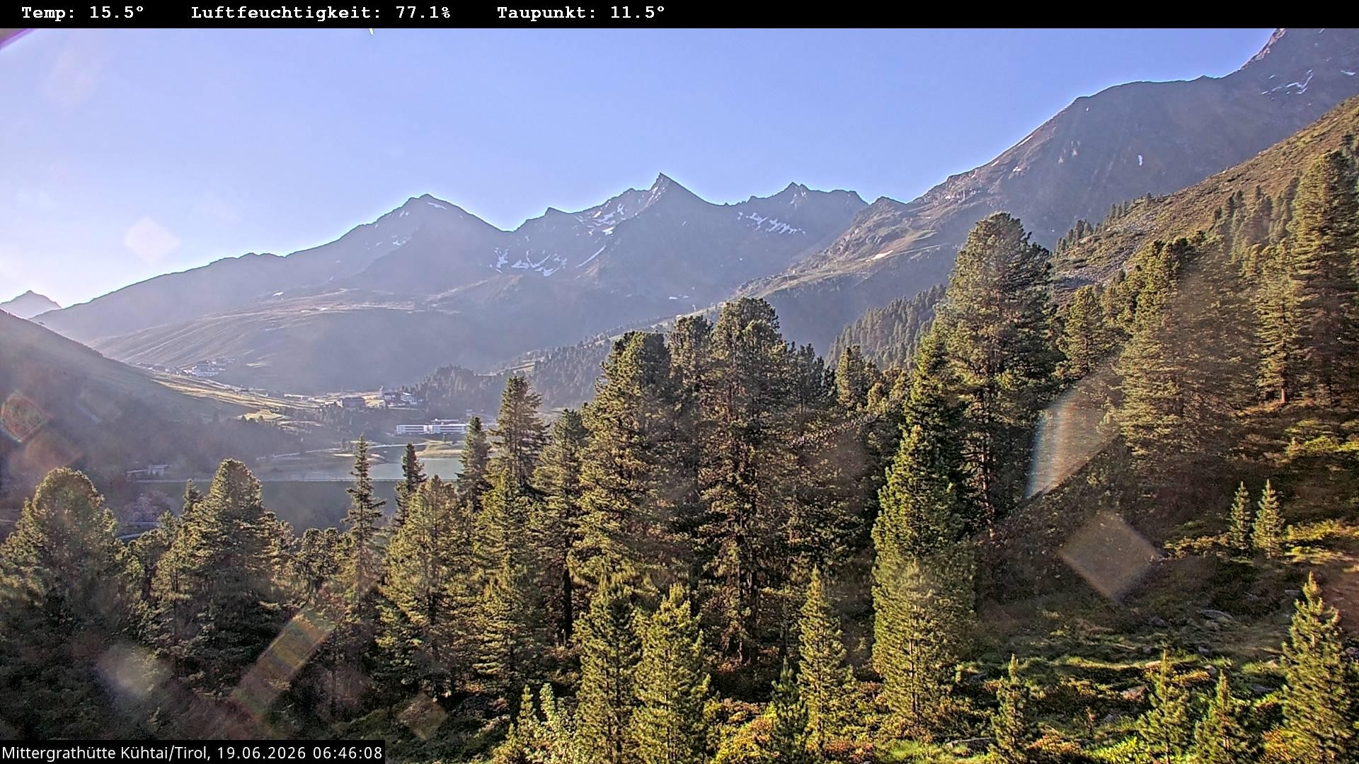 Archiv Foto Webcam Mittergrathütte in Tirol