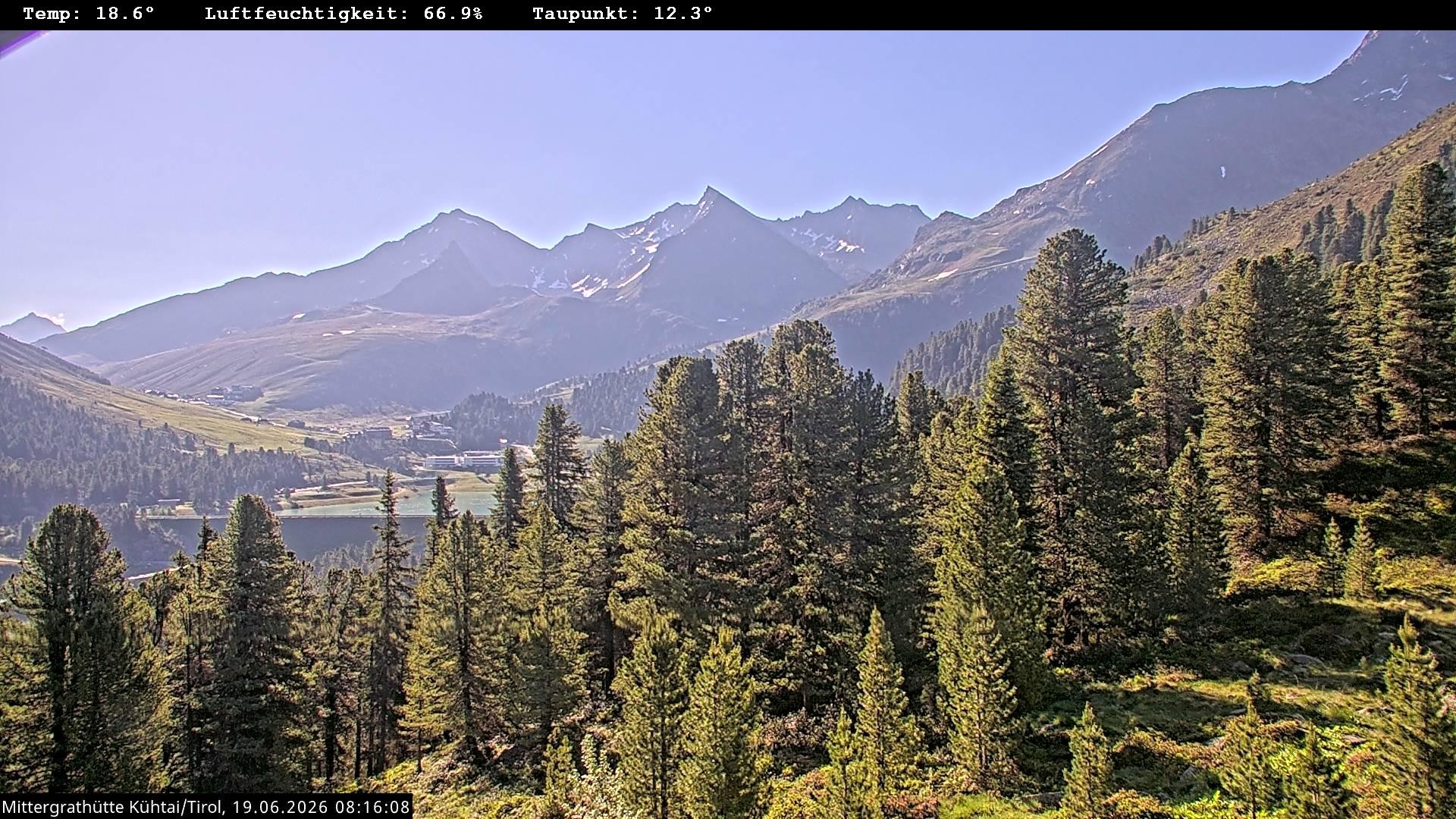 Archiv Foto Webcam Mittergrathütte in Tirol