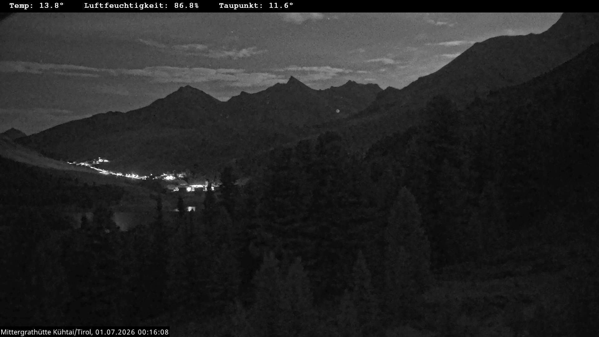 Archiv Foto Webcam Mittergrathütte in Tirol
