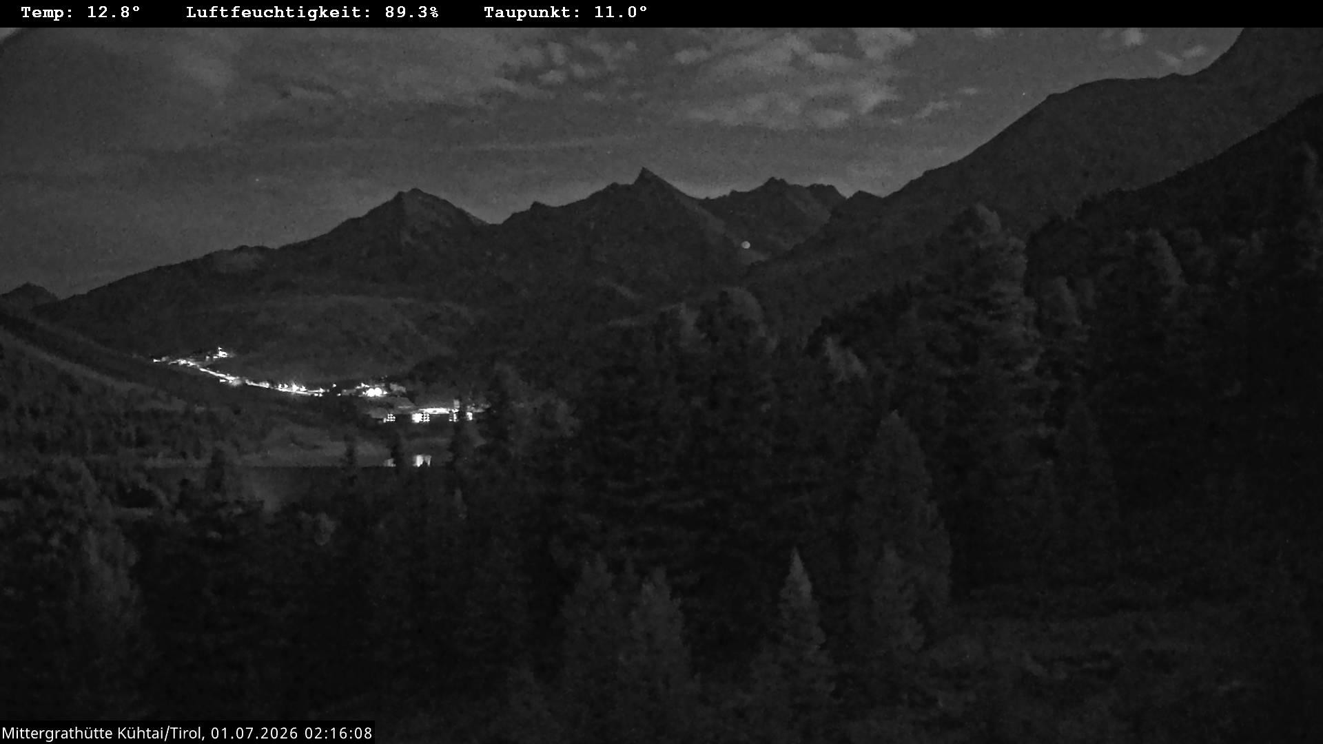 Archiv Foto Webcam Mittergrathütte in Tirol